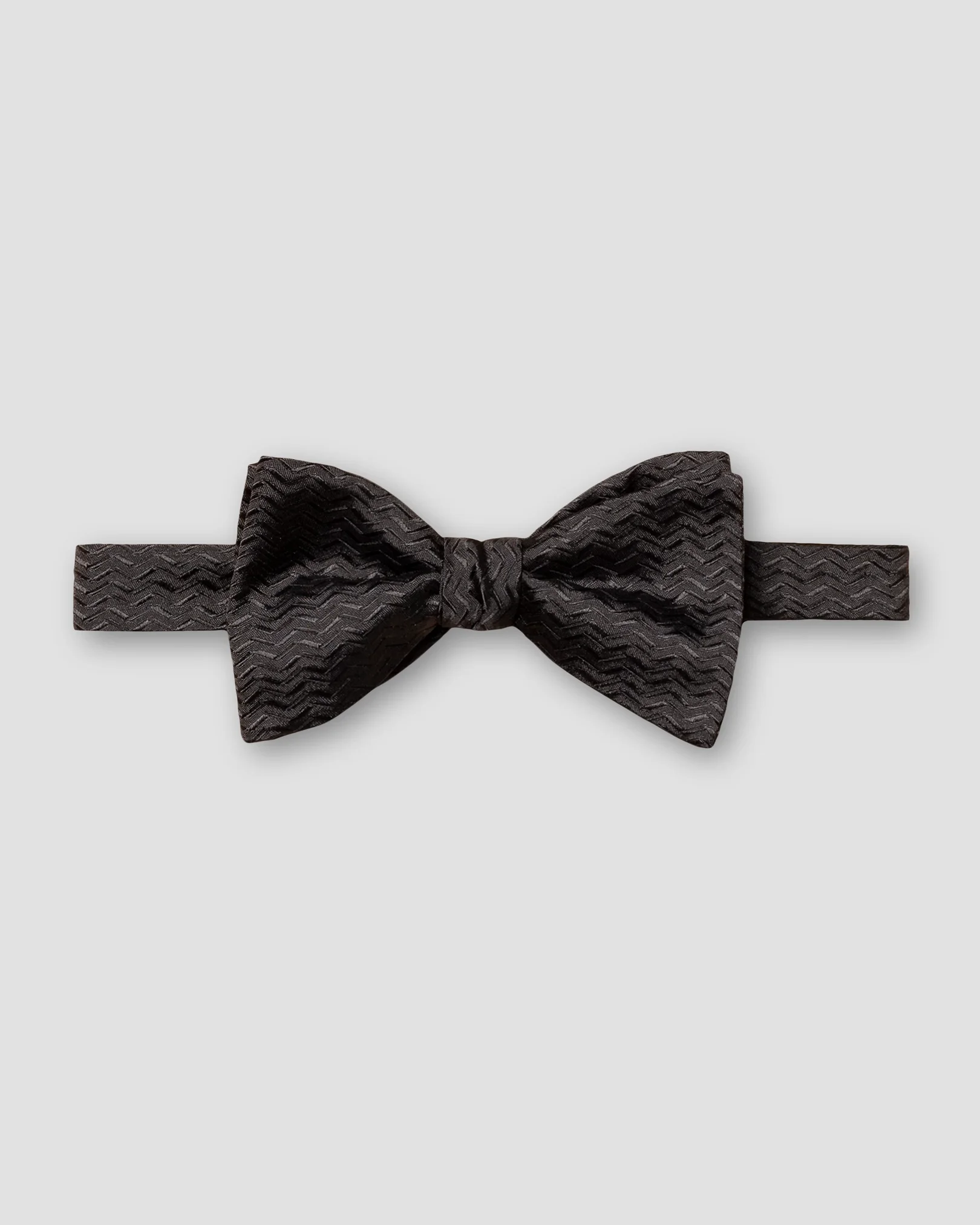 Eton - black herringbone bow tie