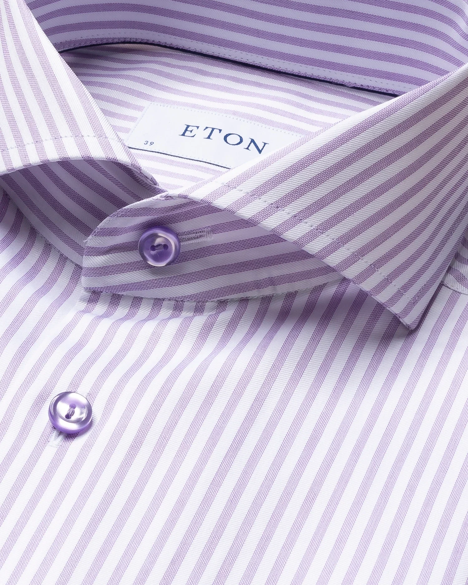 Eton - light purple signature twill extreme cut away single slim