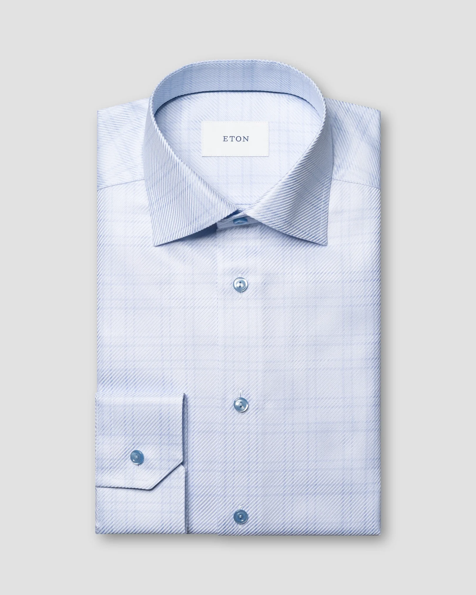 Eton - check king twill shirt