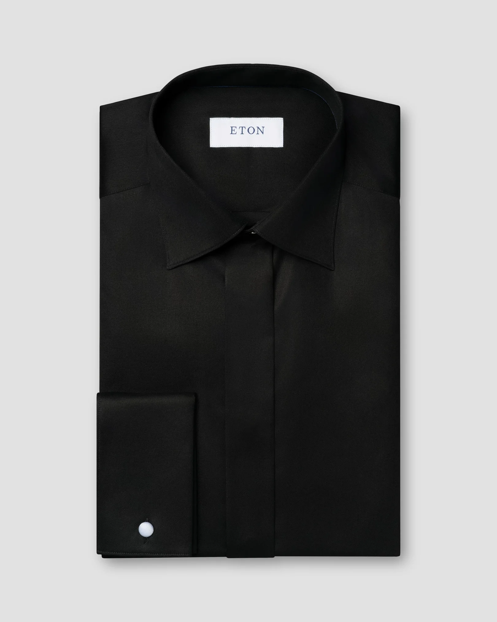 Eton - Chemise en sergé signature unie