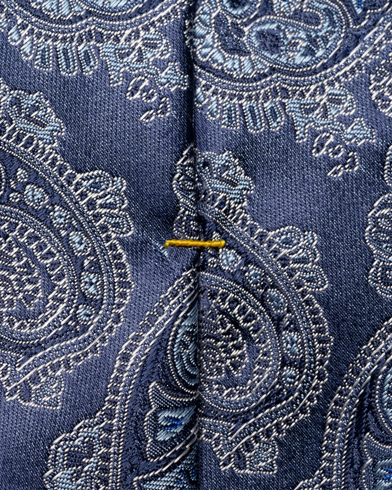 Eton - dark blue paisley woven silk tie