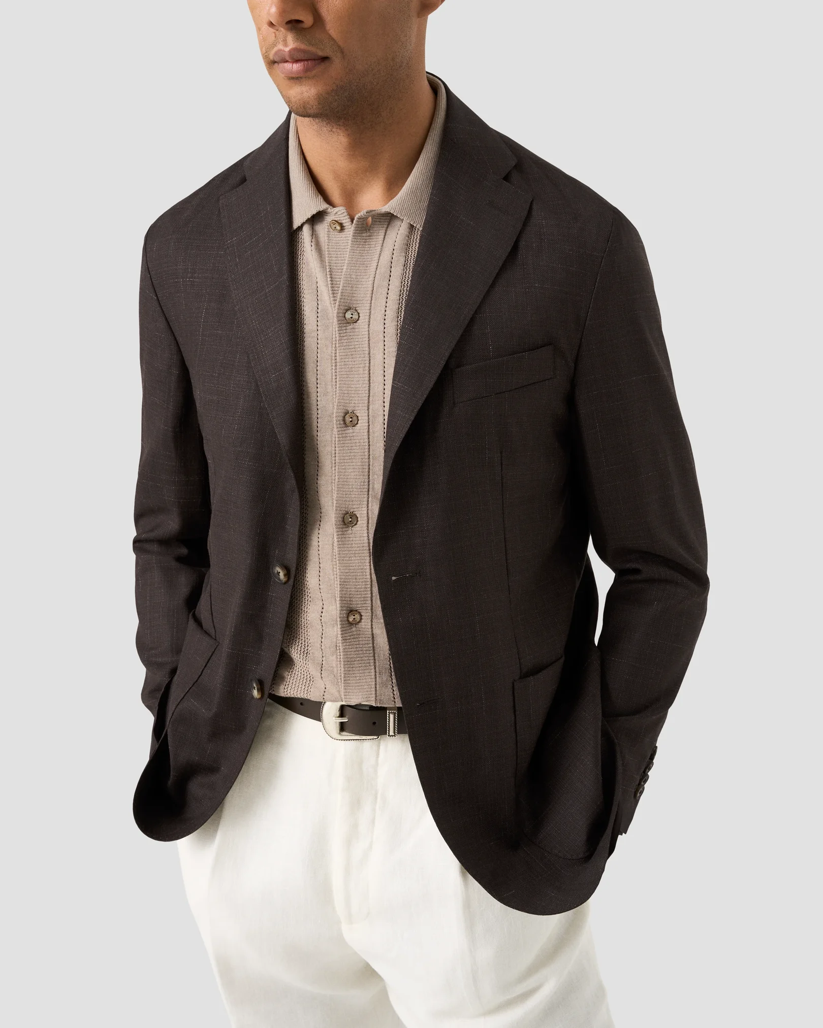 Eton - structure full button polo