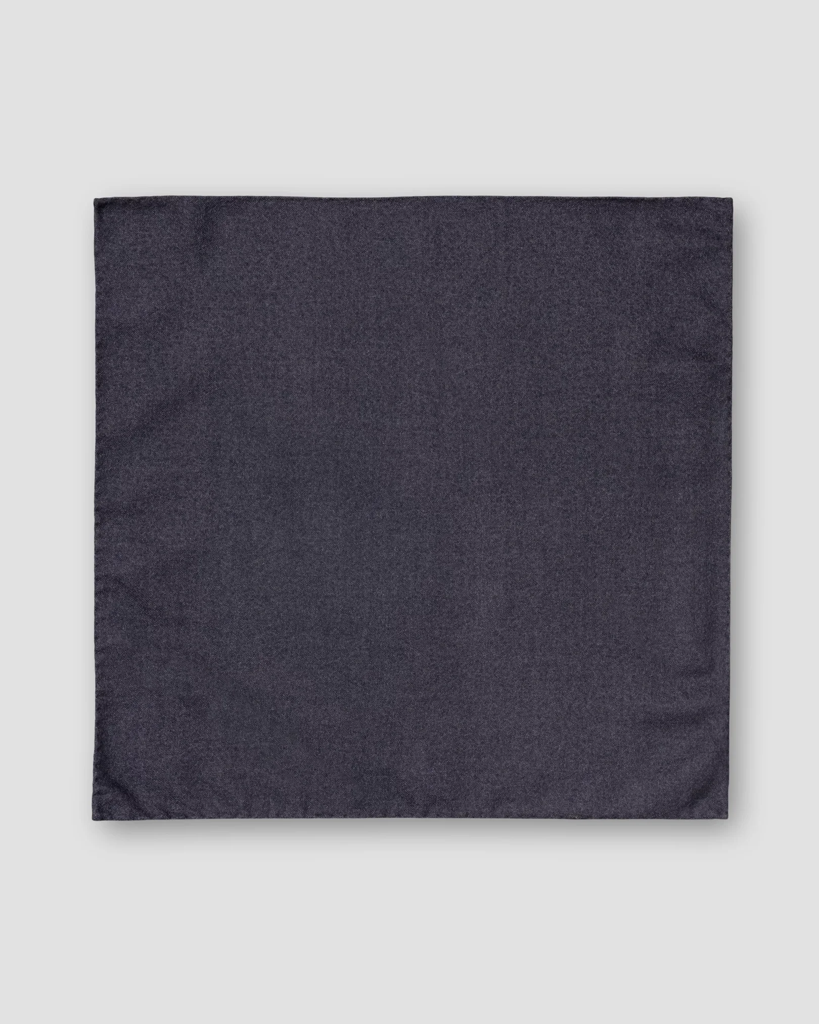 Navy Blue Two-Face Printed Wool Pocket Square