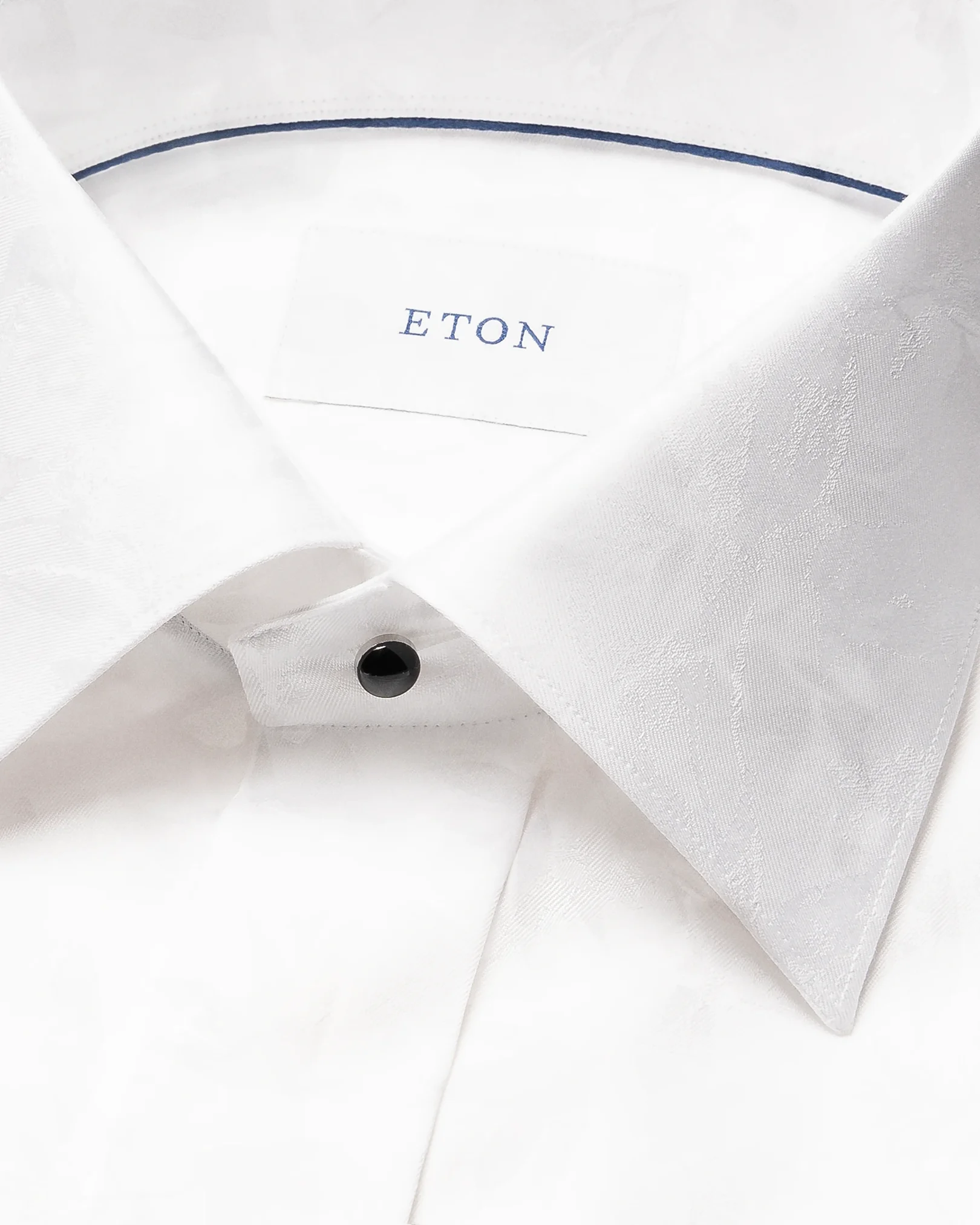 Eton - white floral jacquard shirt