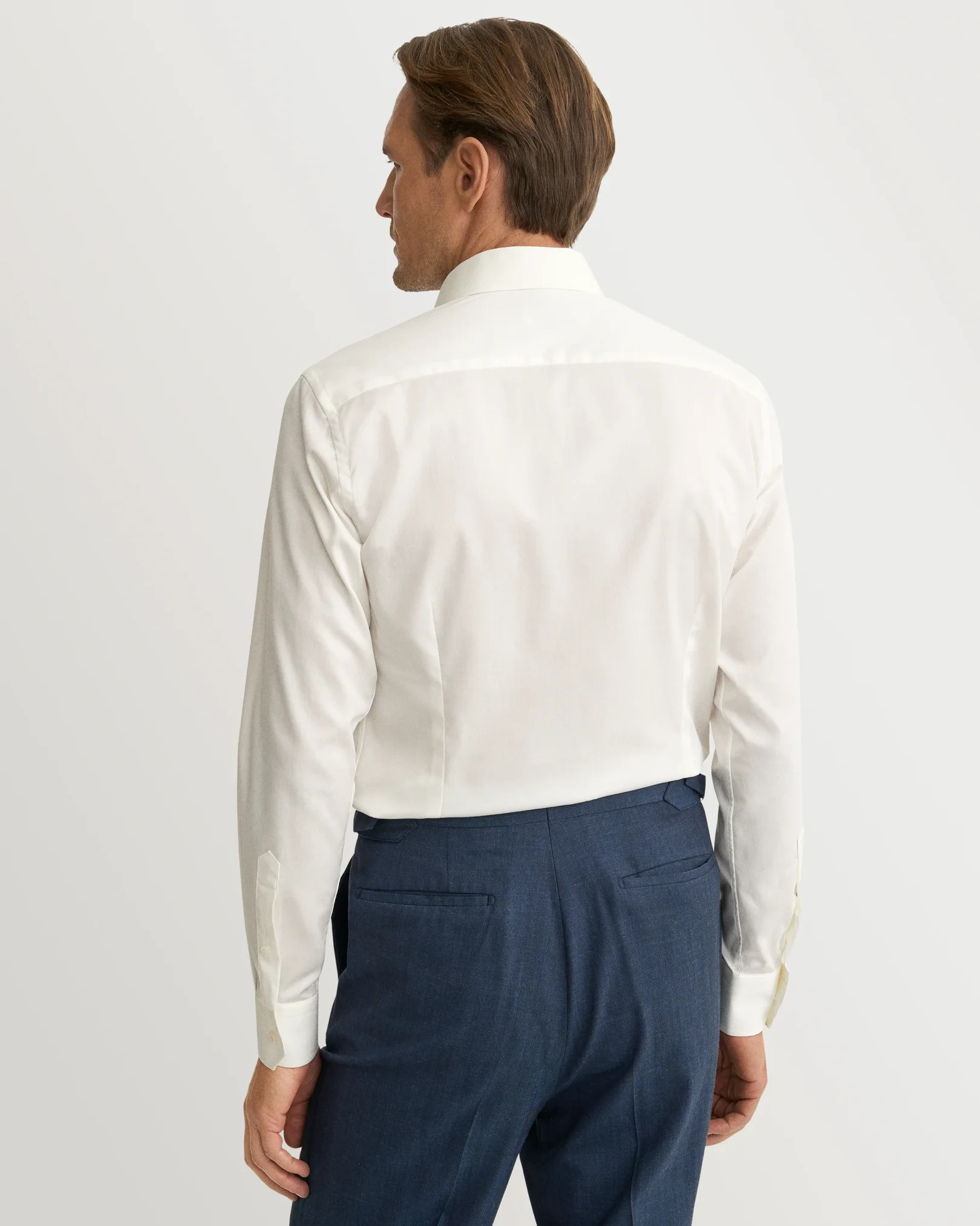 Eton - white solid signature twill shirt