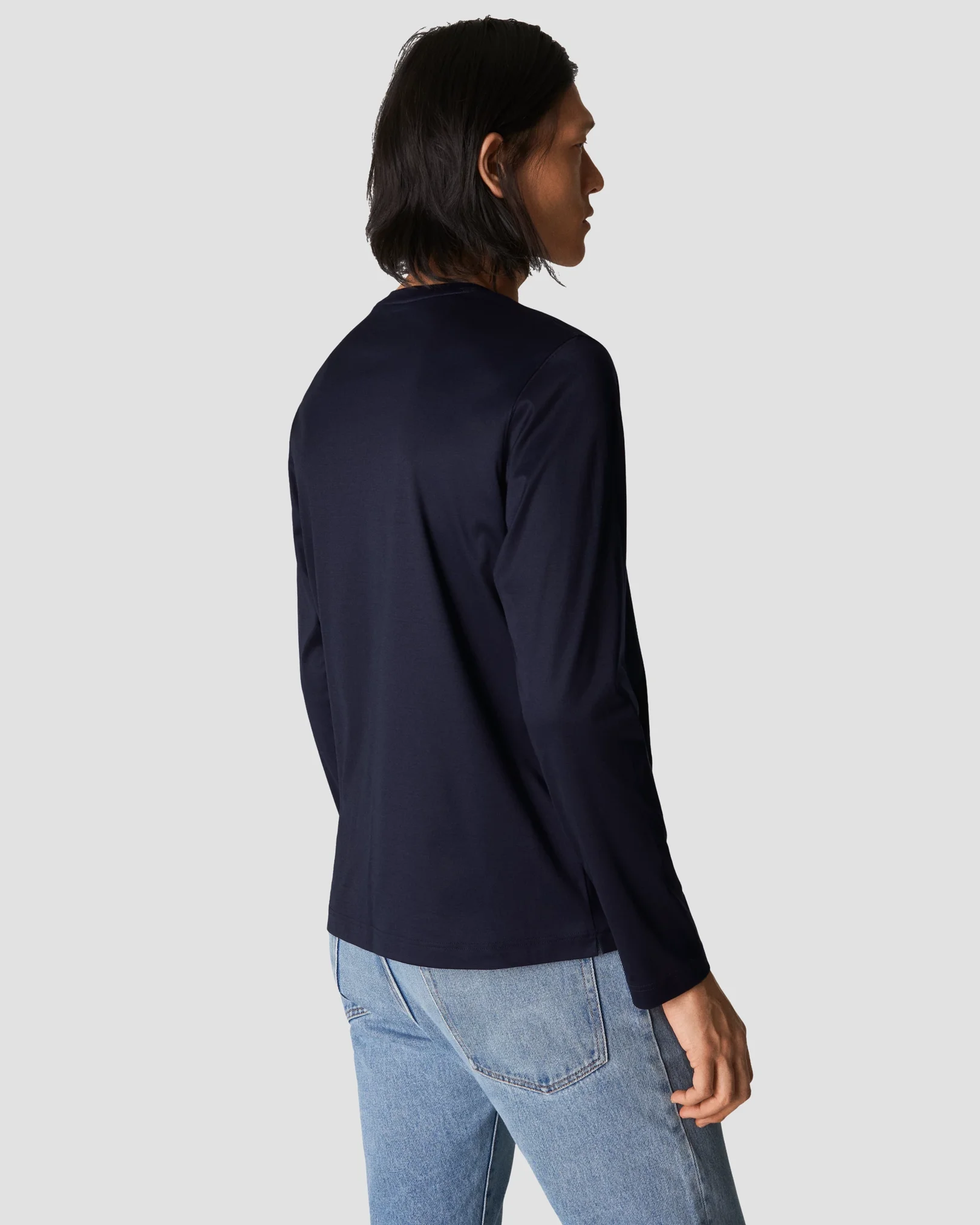 Eton - navy blue jersey t shirt long sleeve
