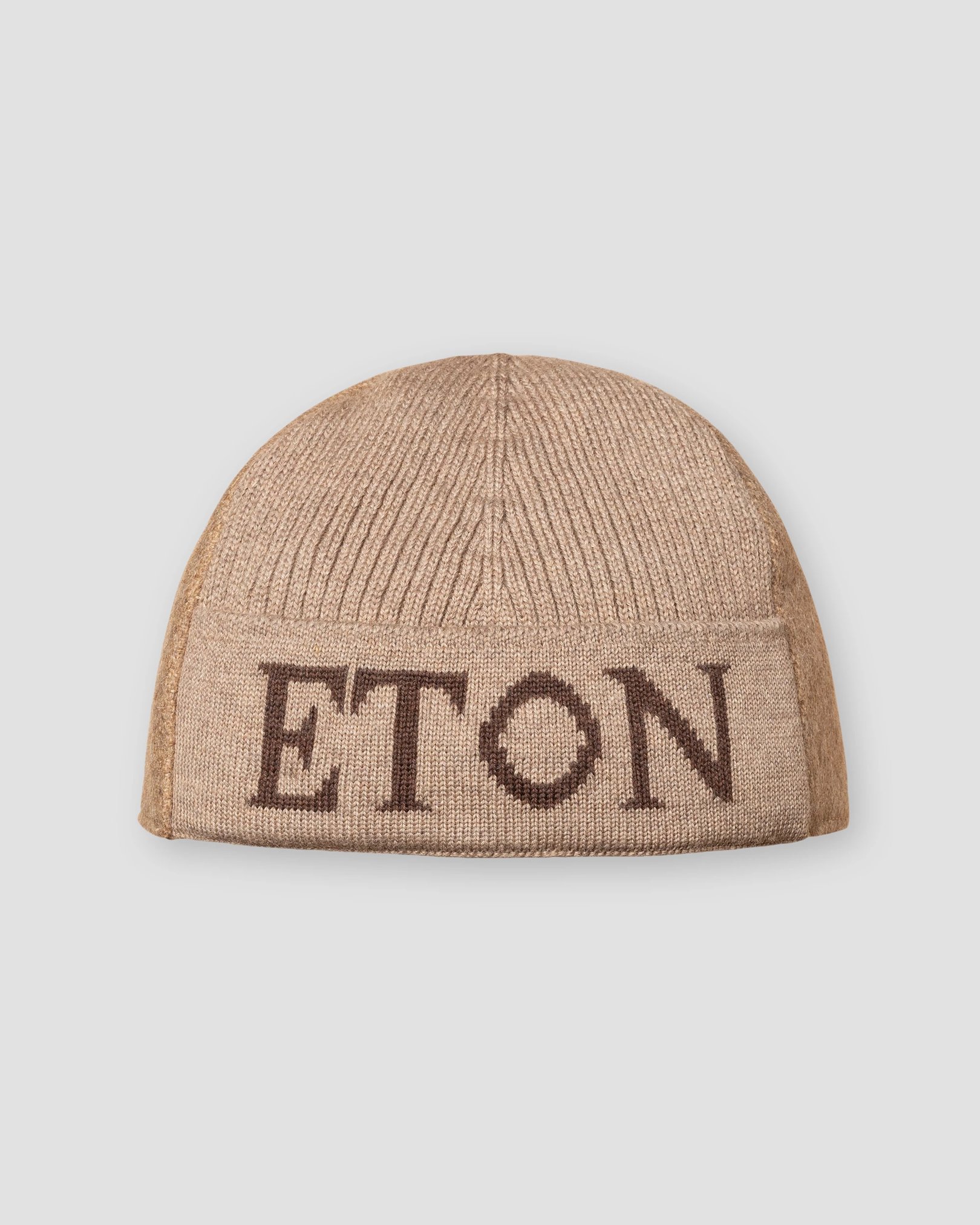 Eton - beige flannel logo baseball cap