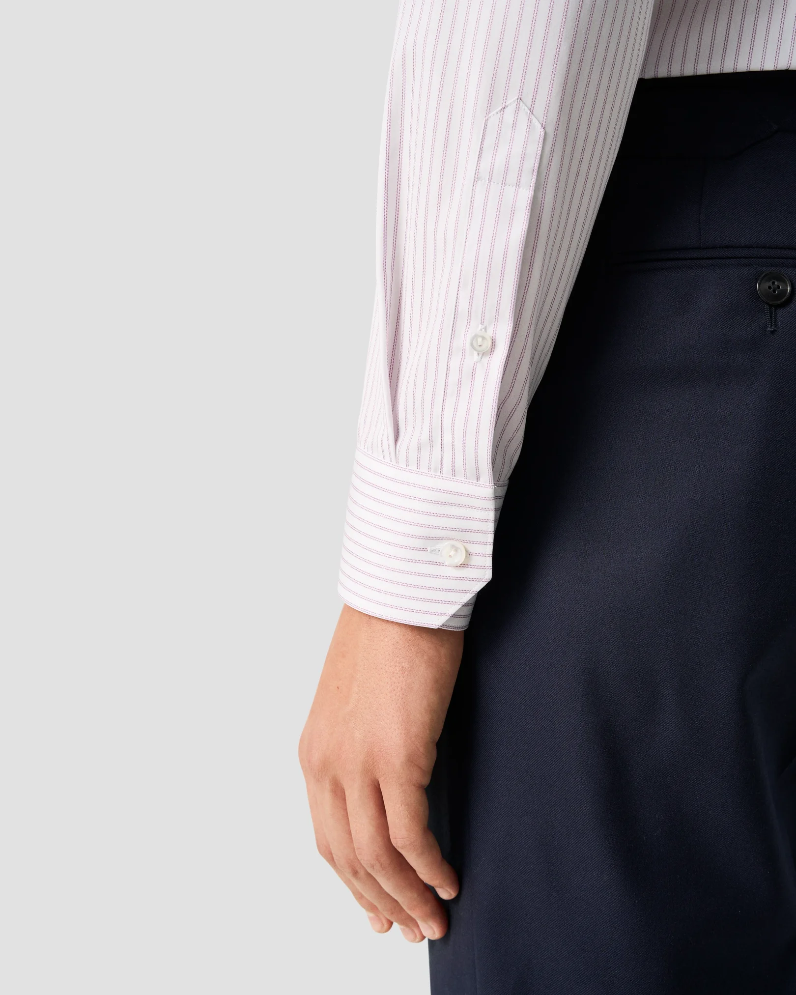 Eton - light purple striped supima 120 shirt cut away single slim