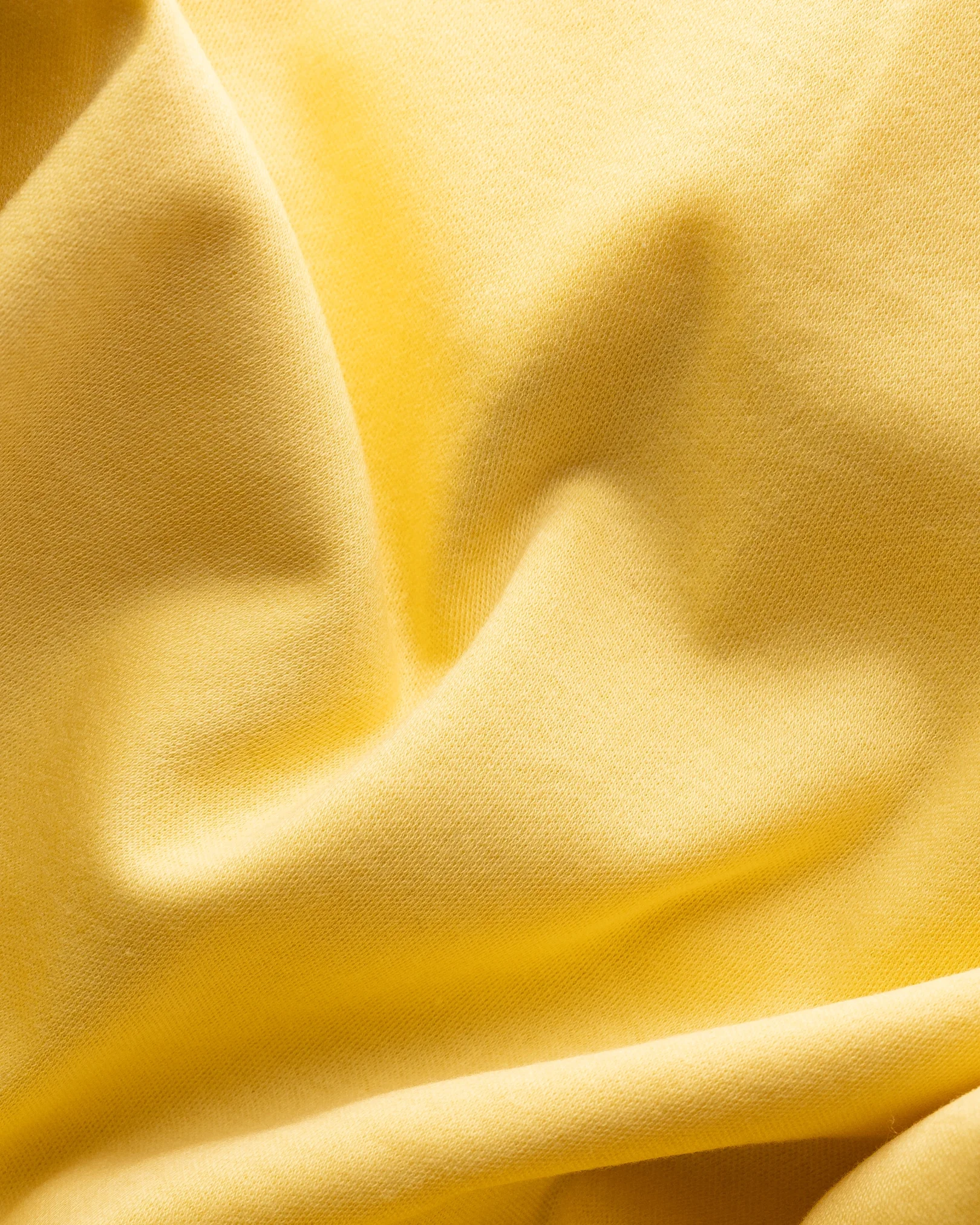 Eton - yellow cotton interlock polo shirt