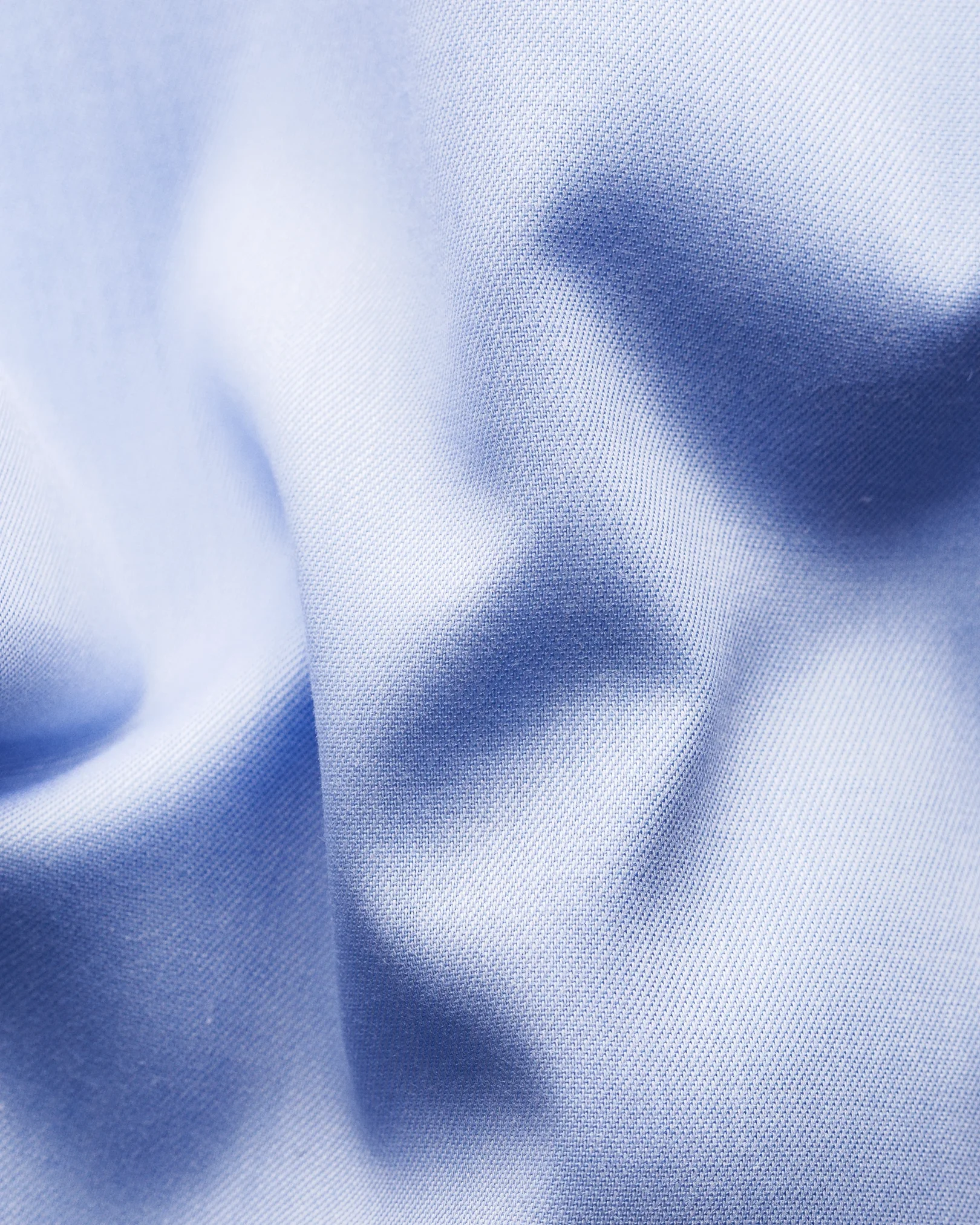 Eton - light blue signature twill shirt paisley details