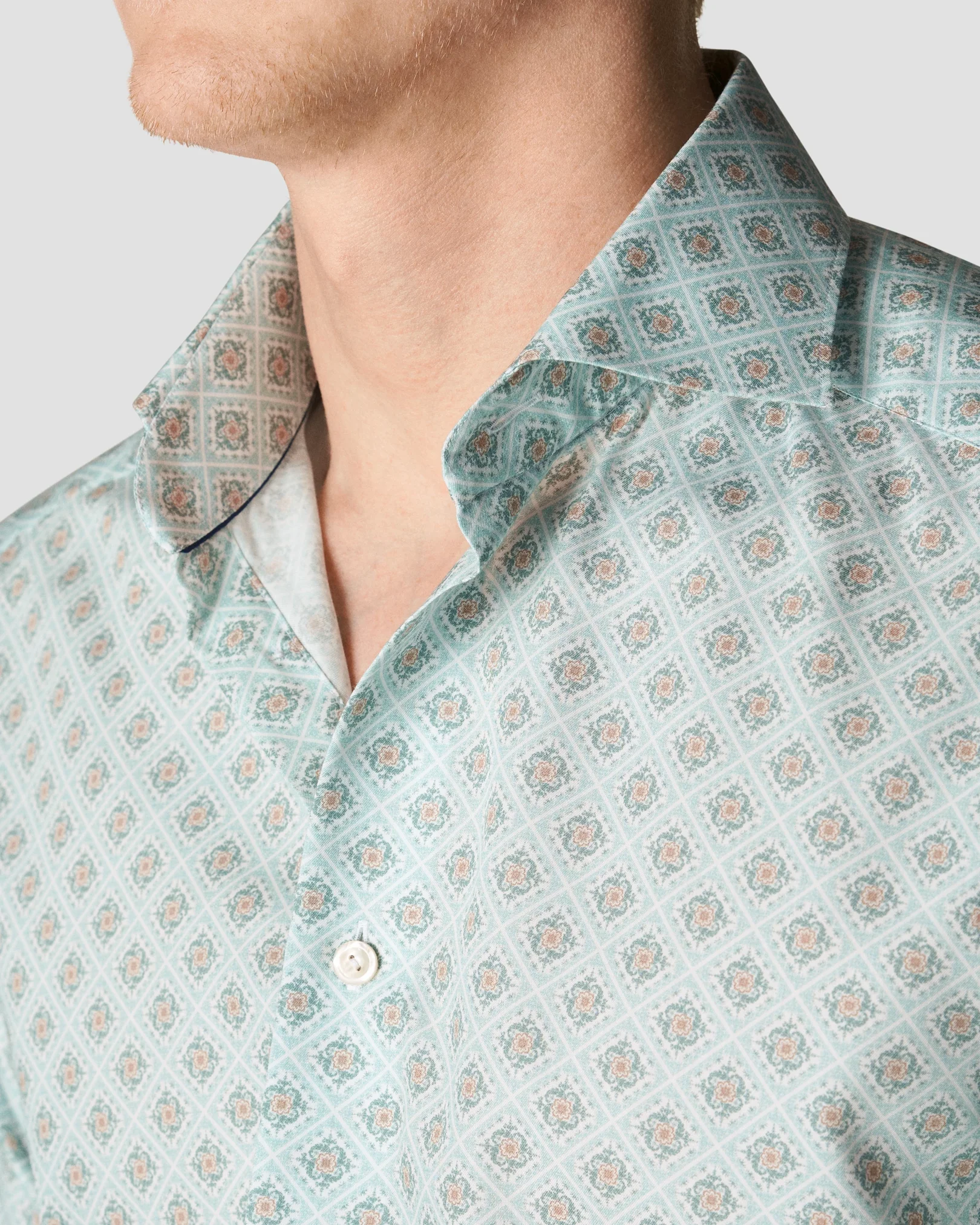 Eton - light green signature twill 231