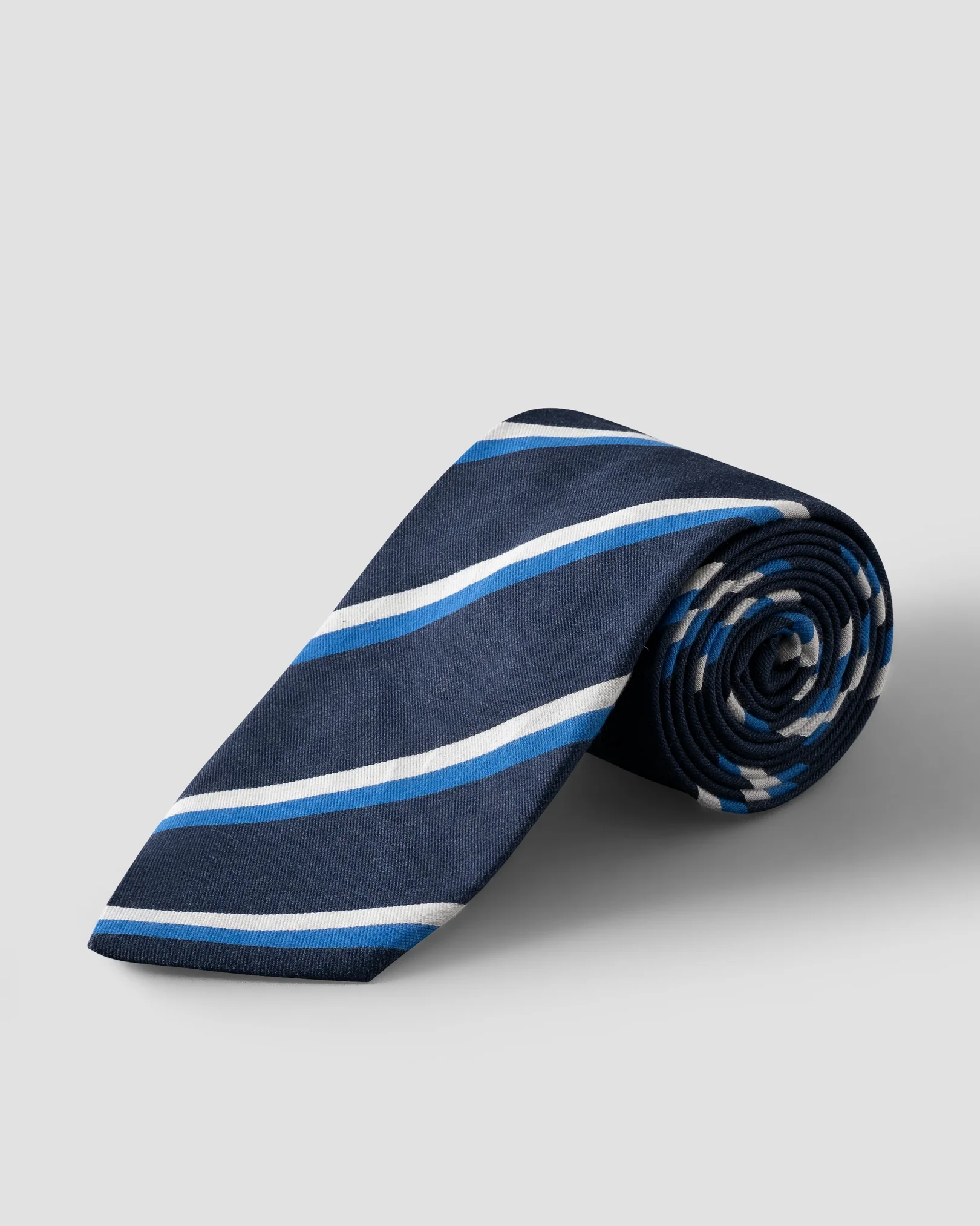 Eton - mid blue stripe woven tie