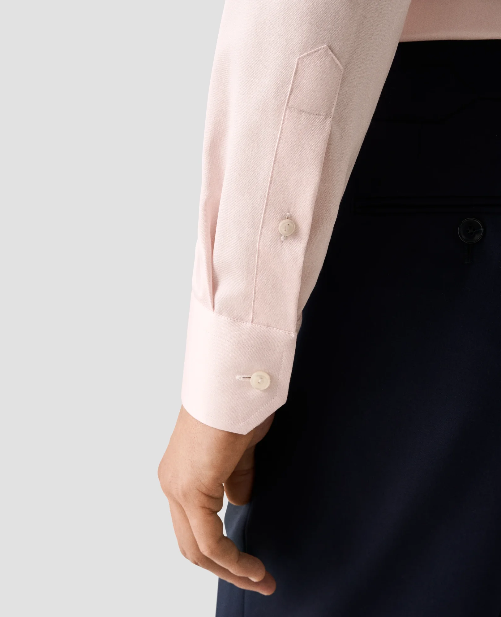 Eton - pink solid cotton tencel tm lyocell shirt