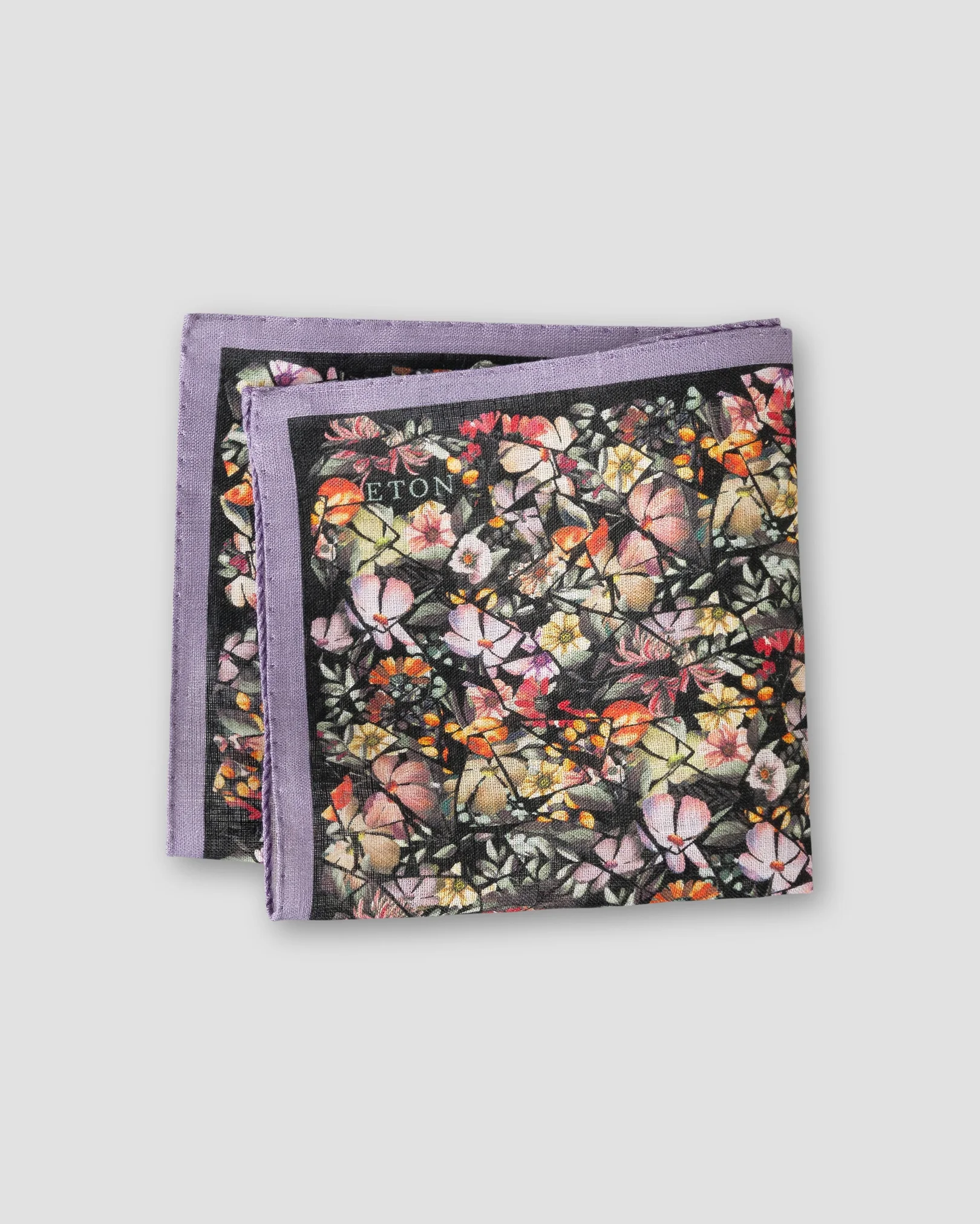 Eton - multi floral linen pocket square