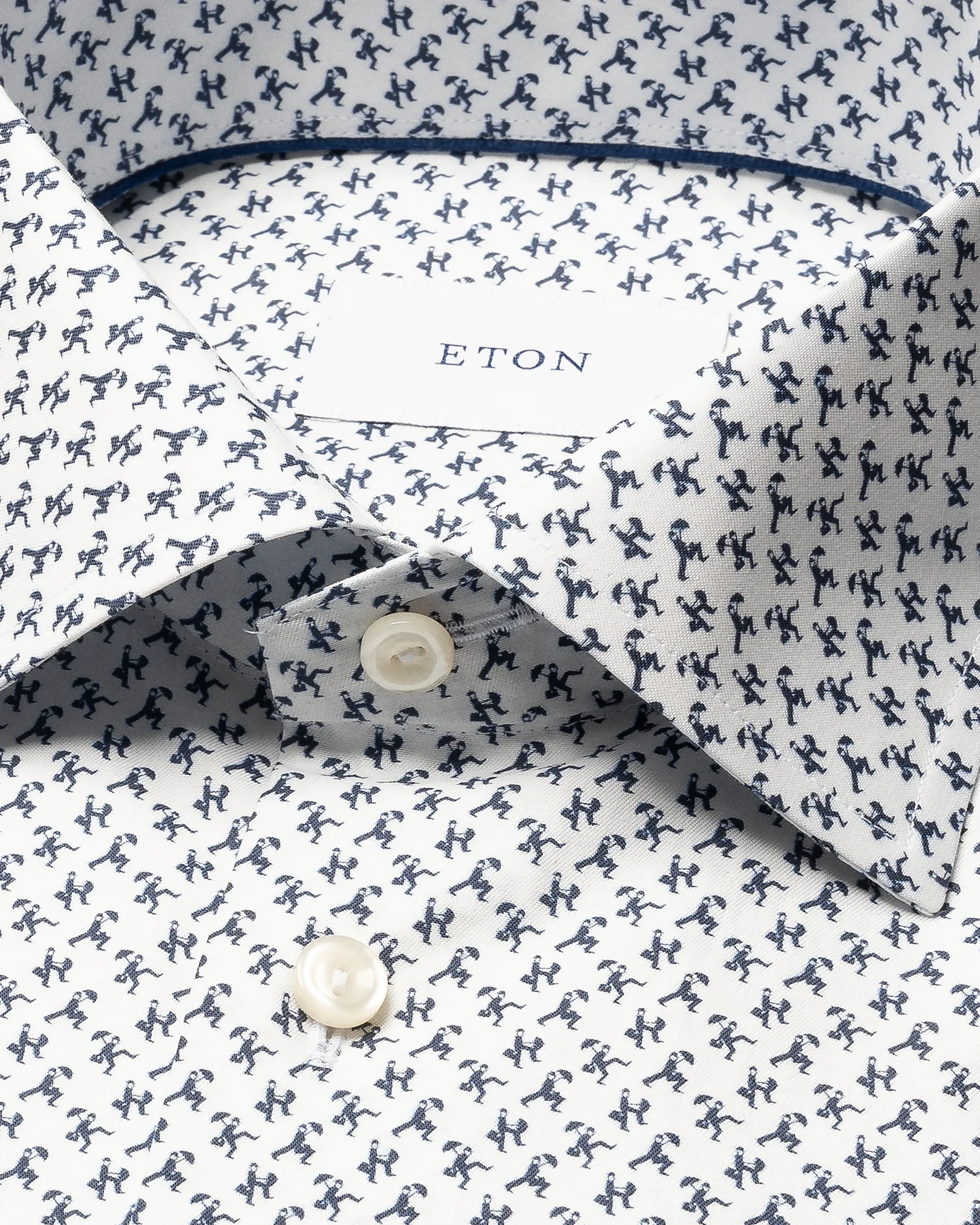 Eton - umbrella micro print shirt