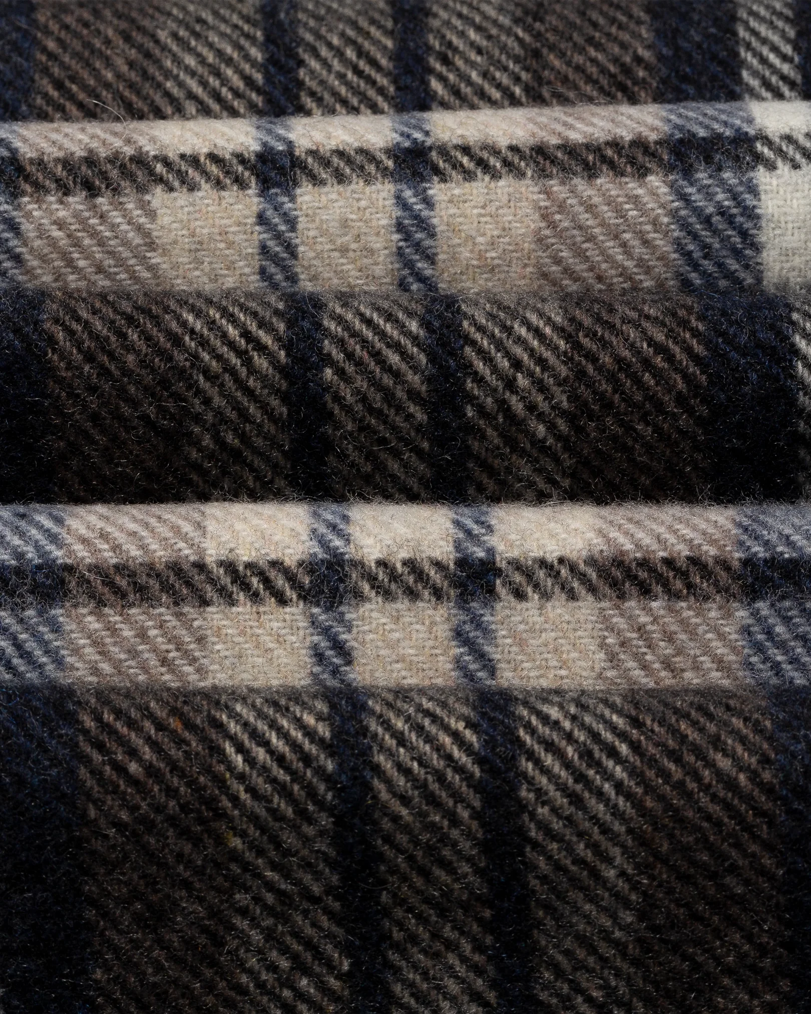 Eton - navy blue plaid scarf