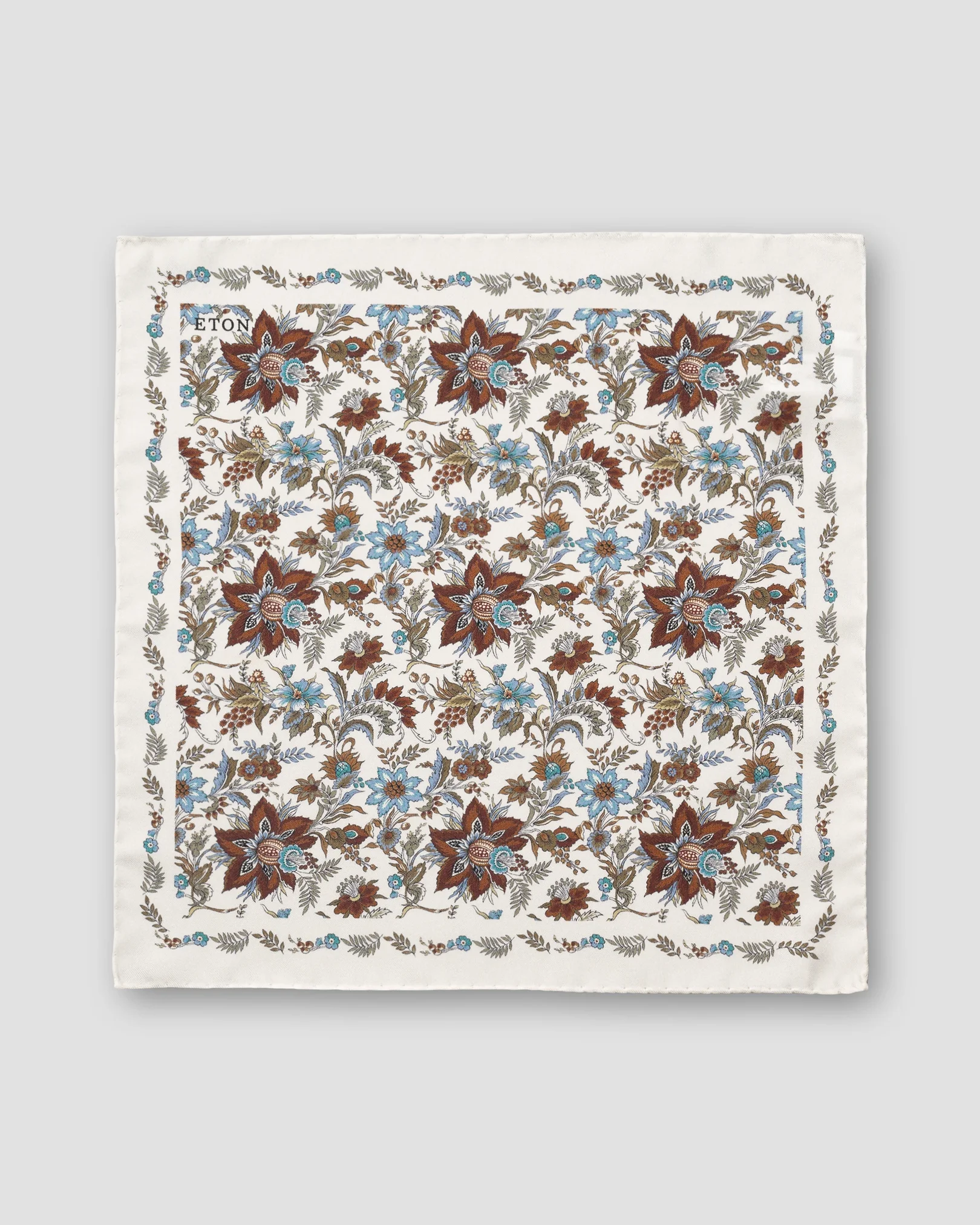 Eton - floral silk pocket square beige 256