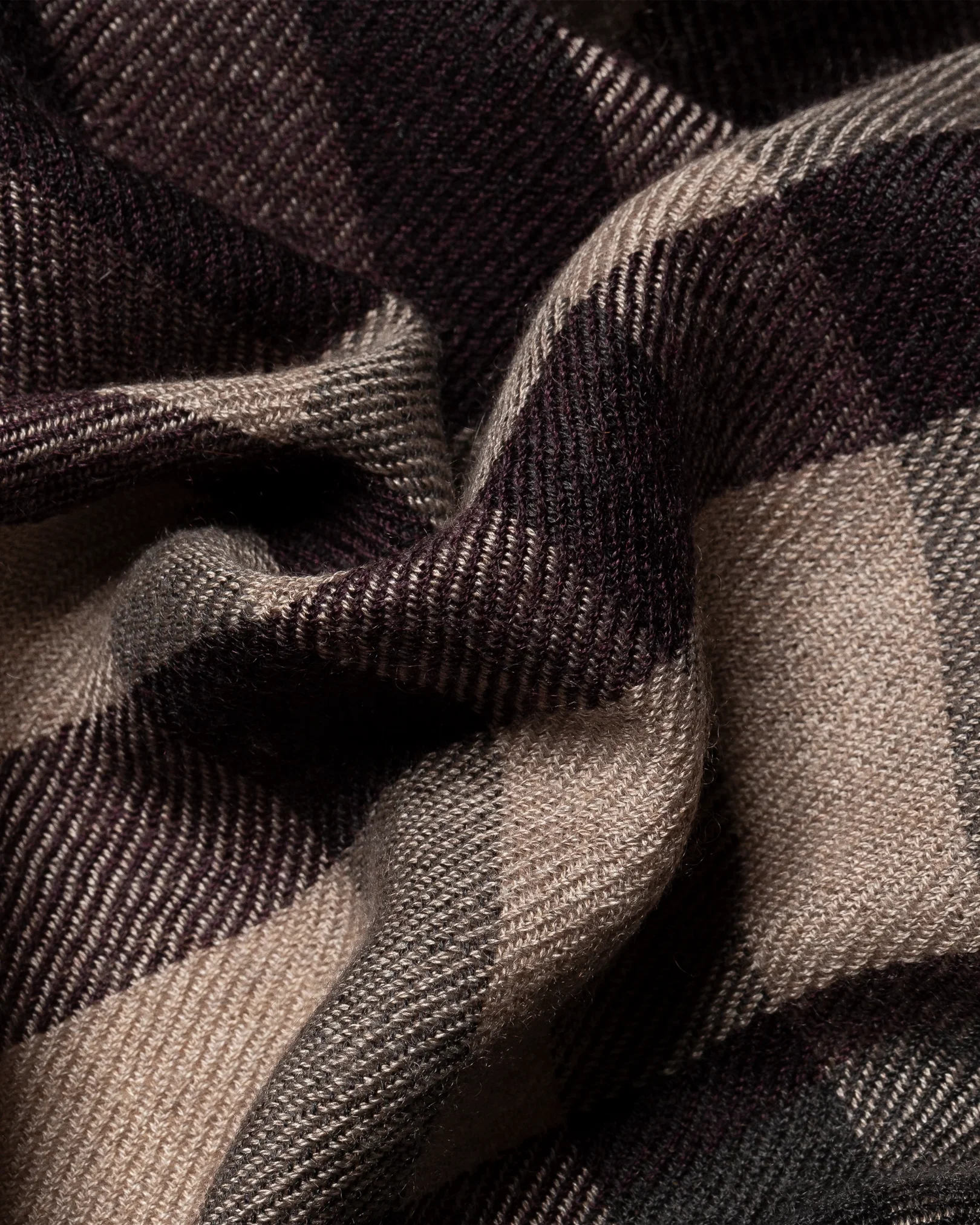 Eton - dark purple cashmere scarf
