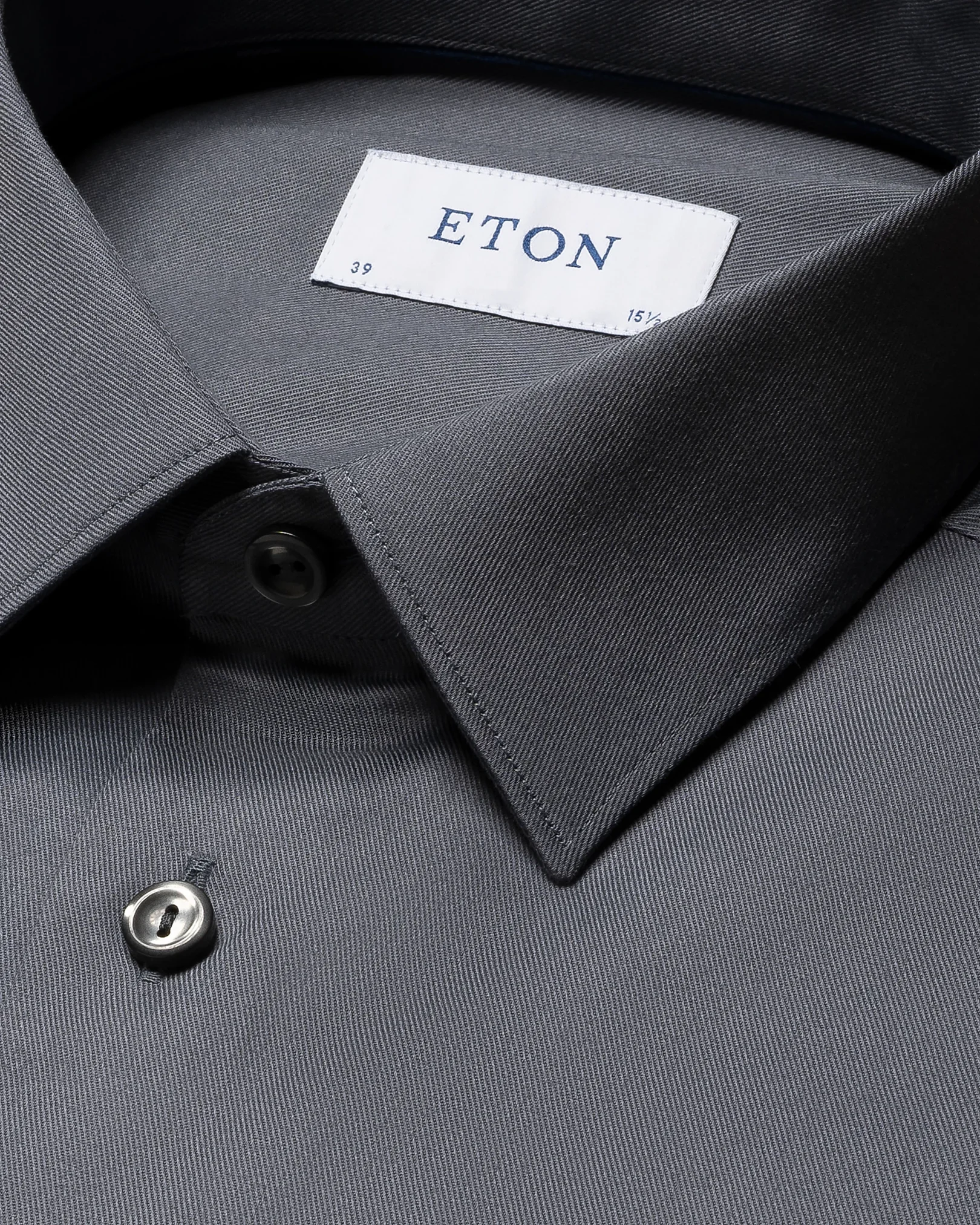 Eton - mid grey twill stretch pointed