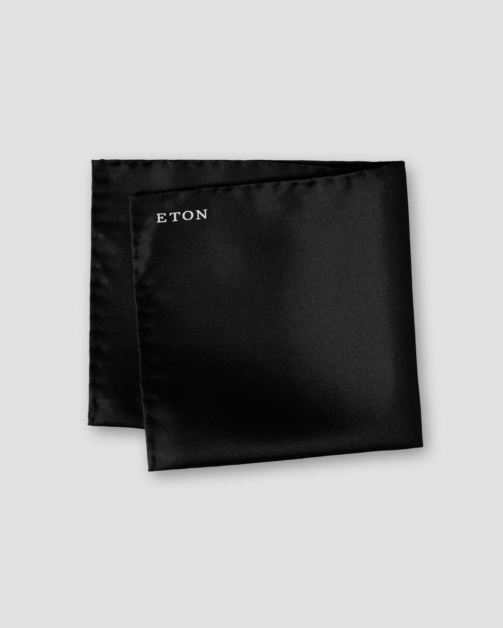 Eton - black silk pocket square