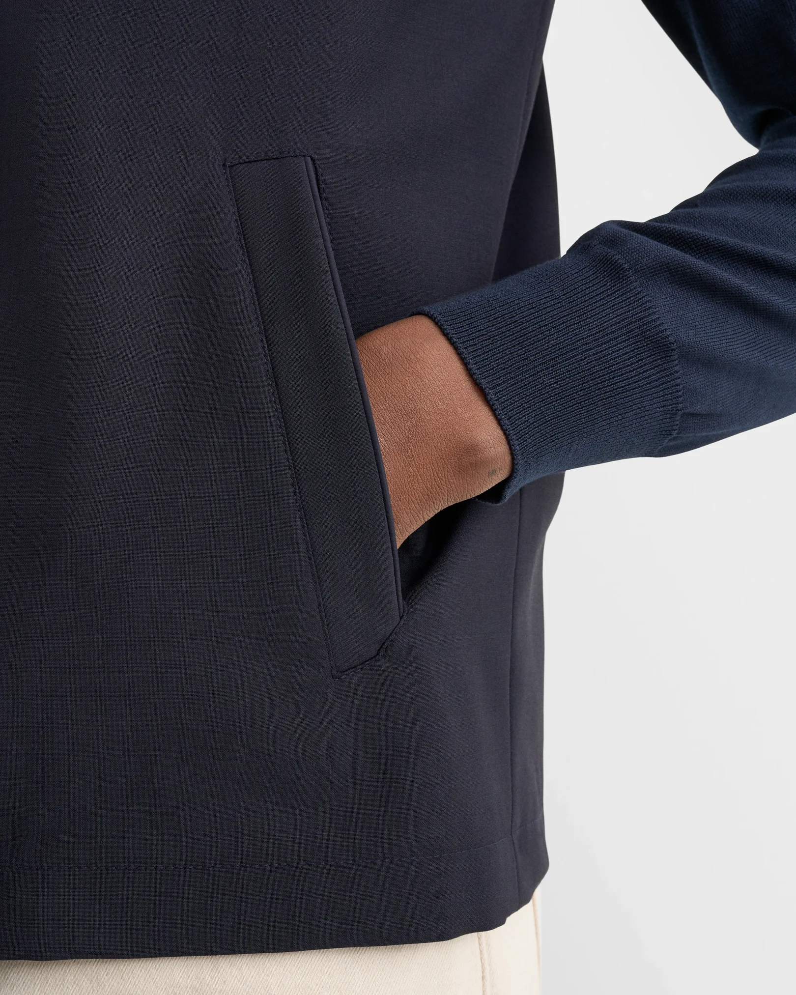 Eton - navy blue lana tech vest