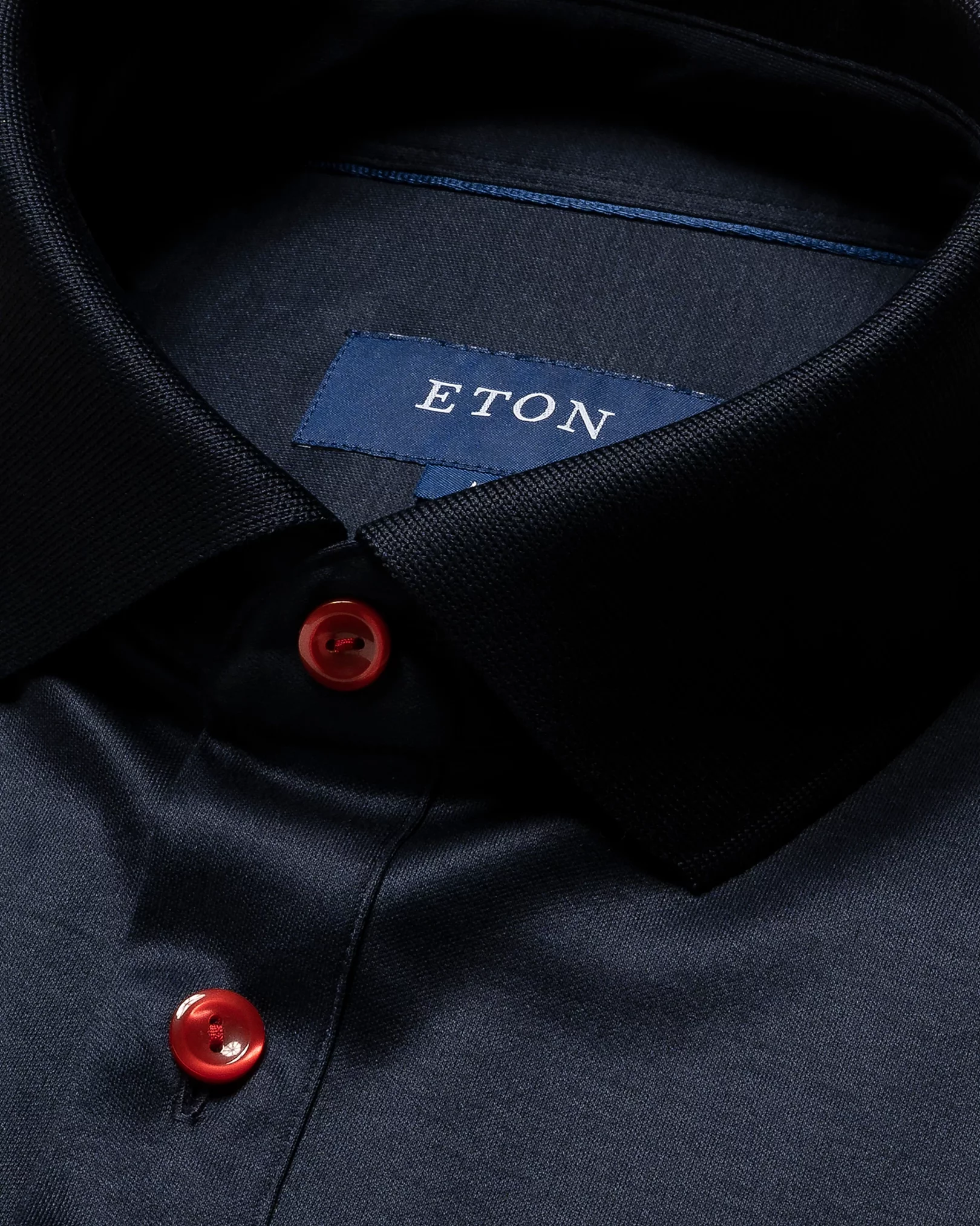 Eton - navy blue jersey knitted short sleeve