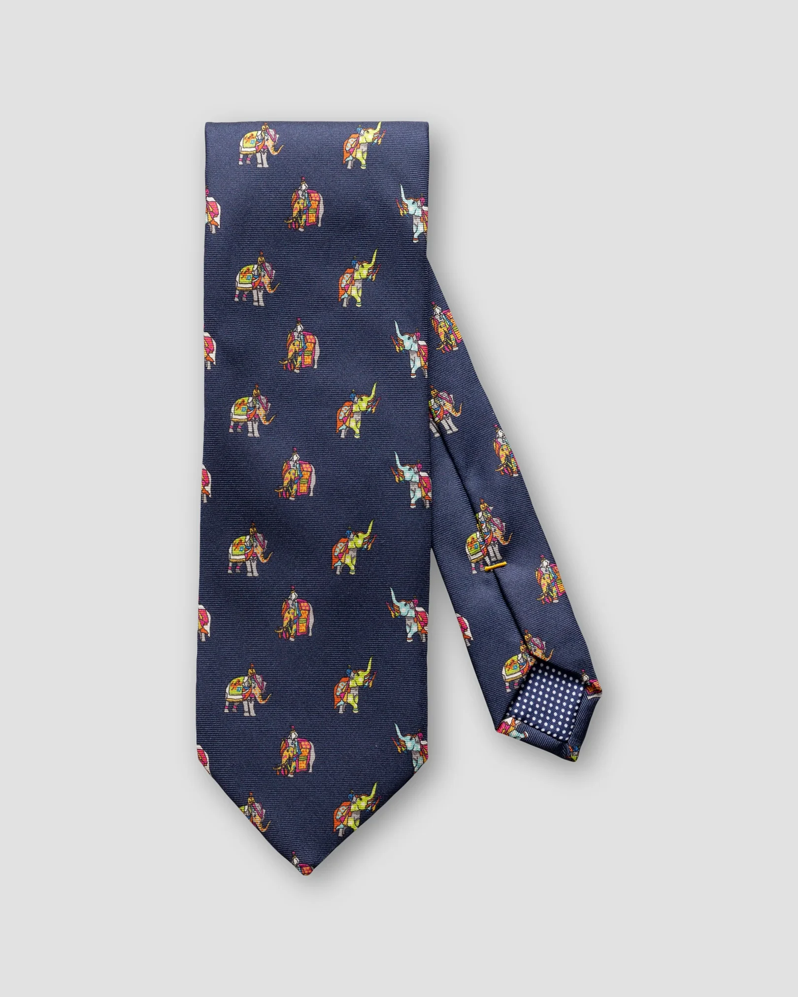 Eton - navy elephant tie