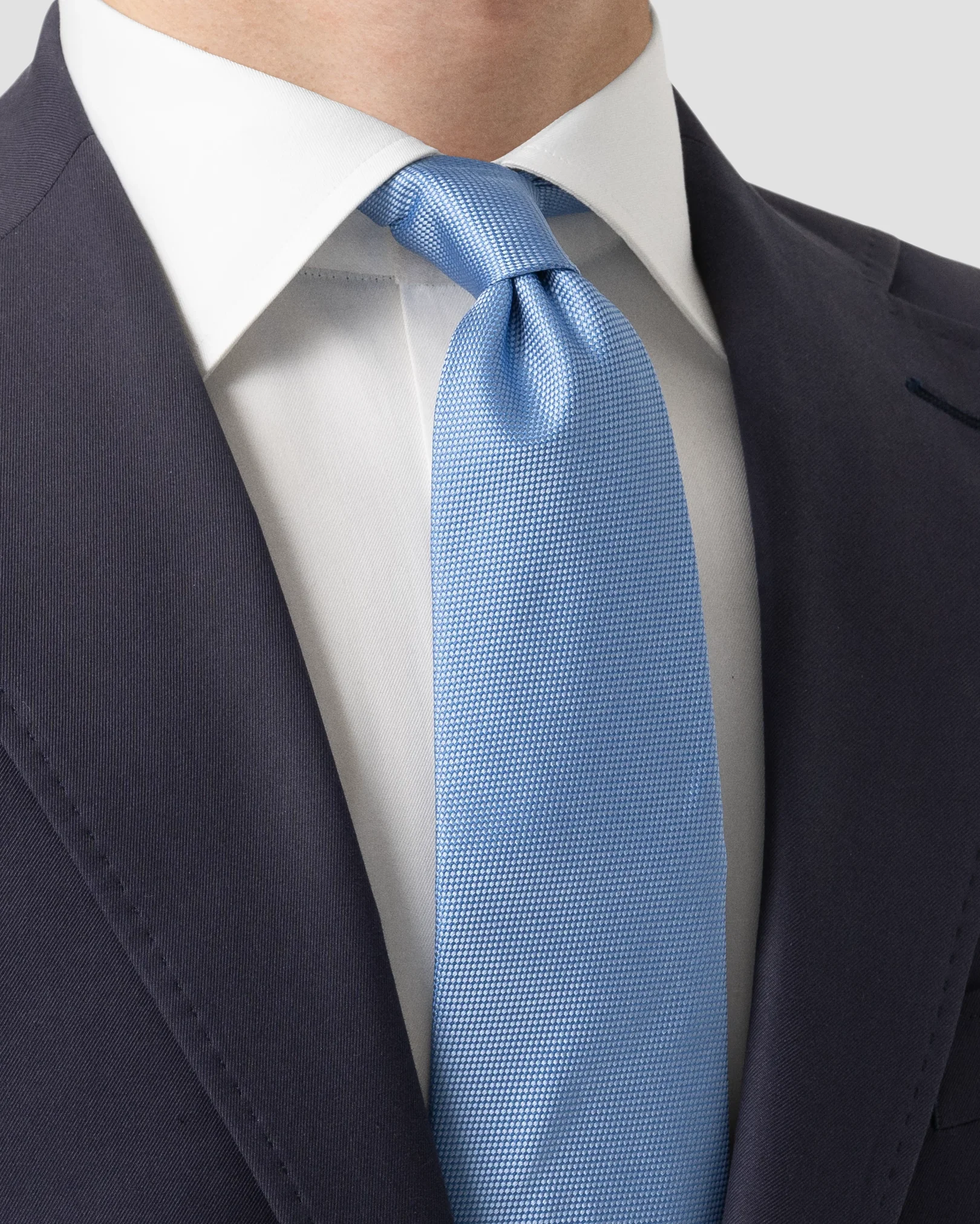 Eton - blue basket weave tie