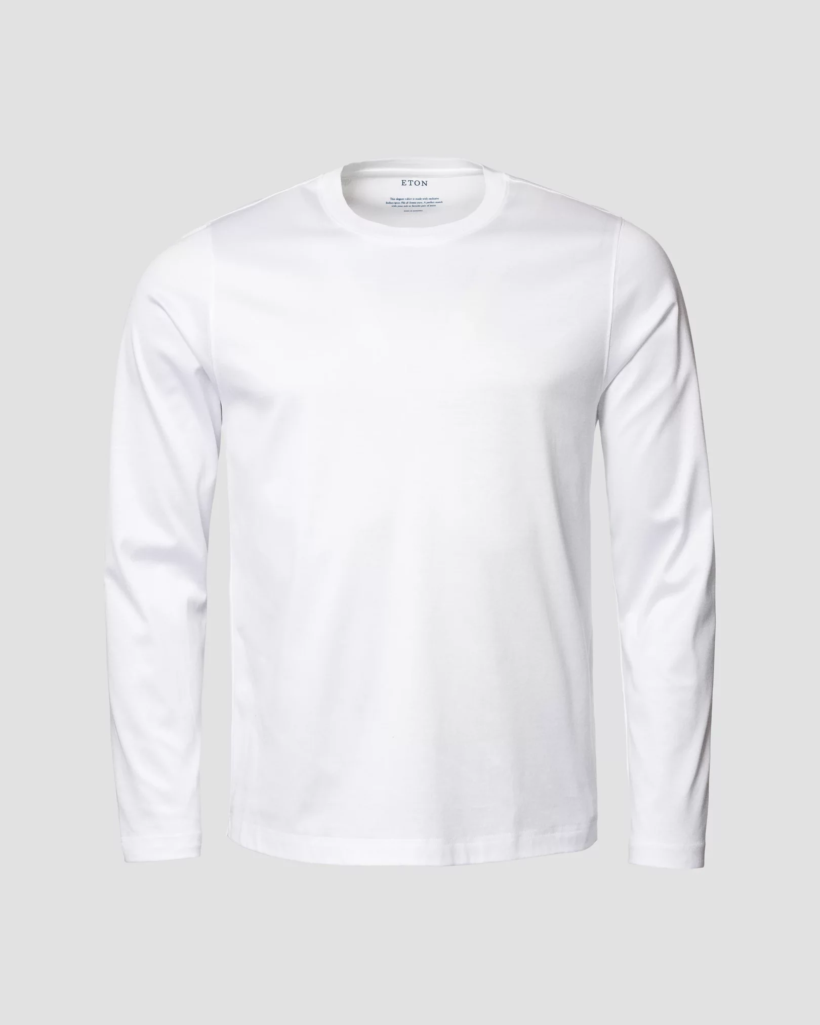 Weißes Shirt aus Filo di Scozia - Langarm