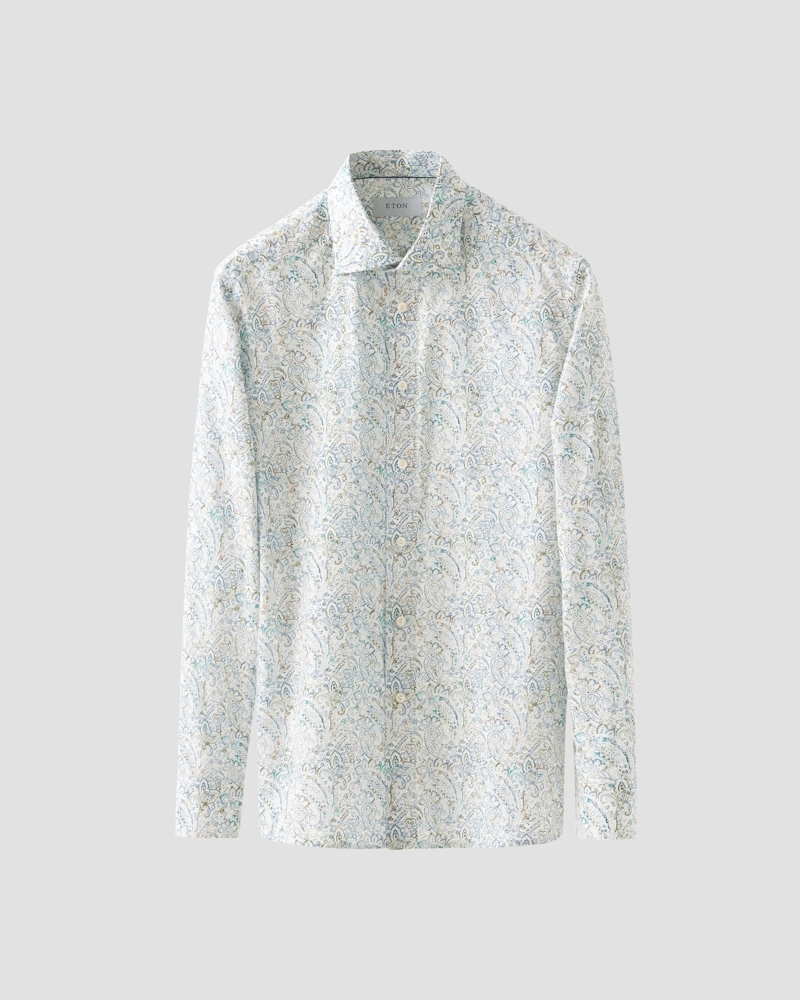 Eton - light green paisley lyocell shirt