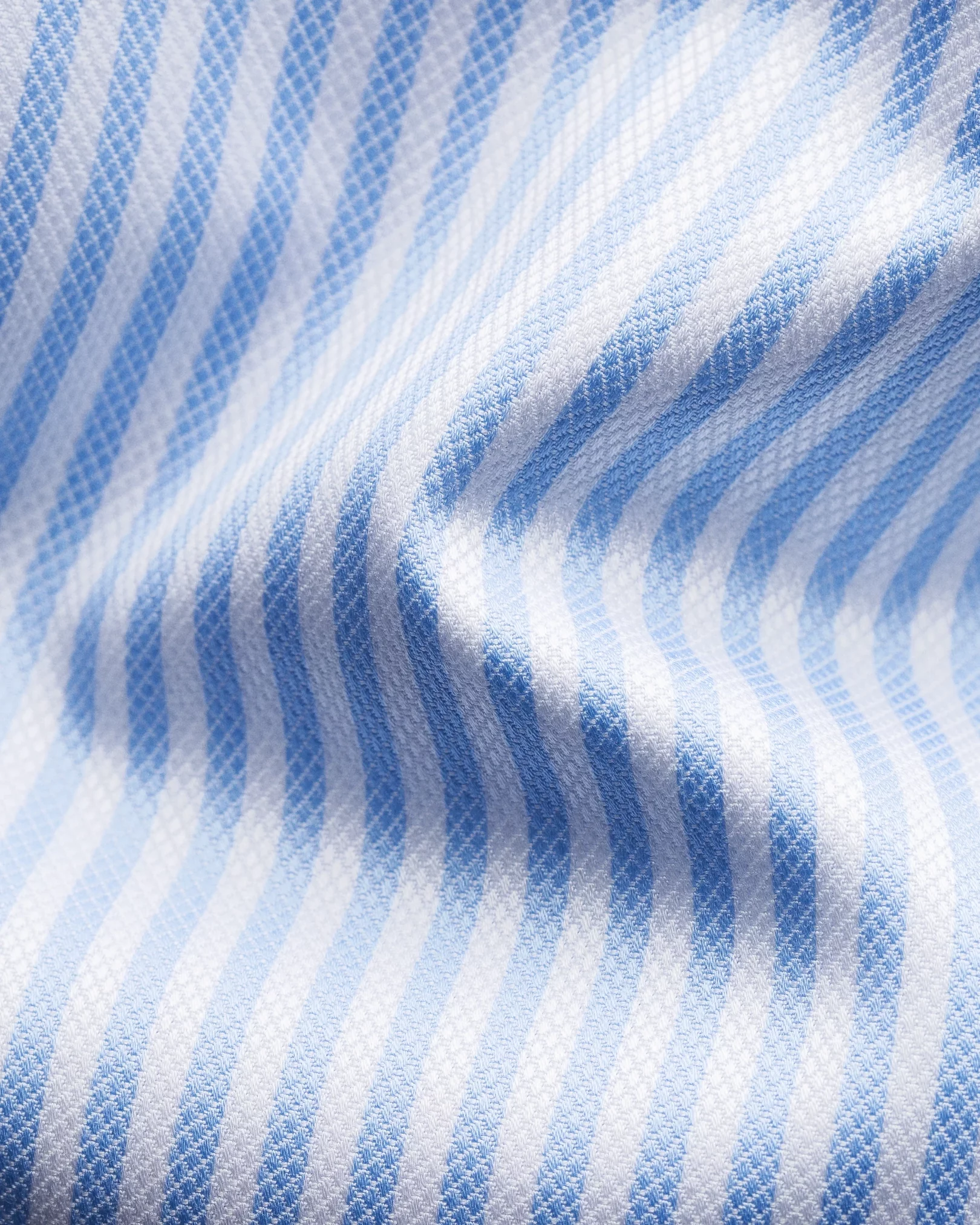 Eton - light blue signature twill classic stripes