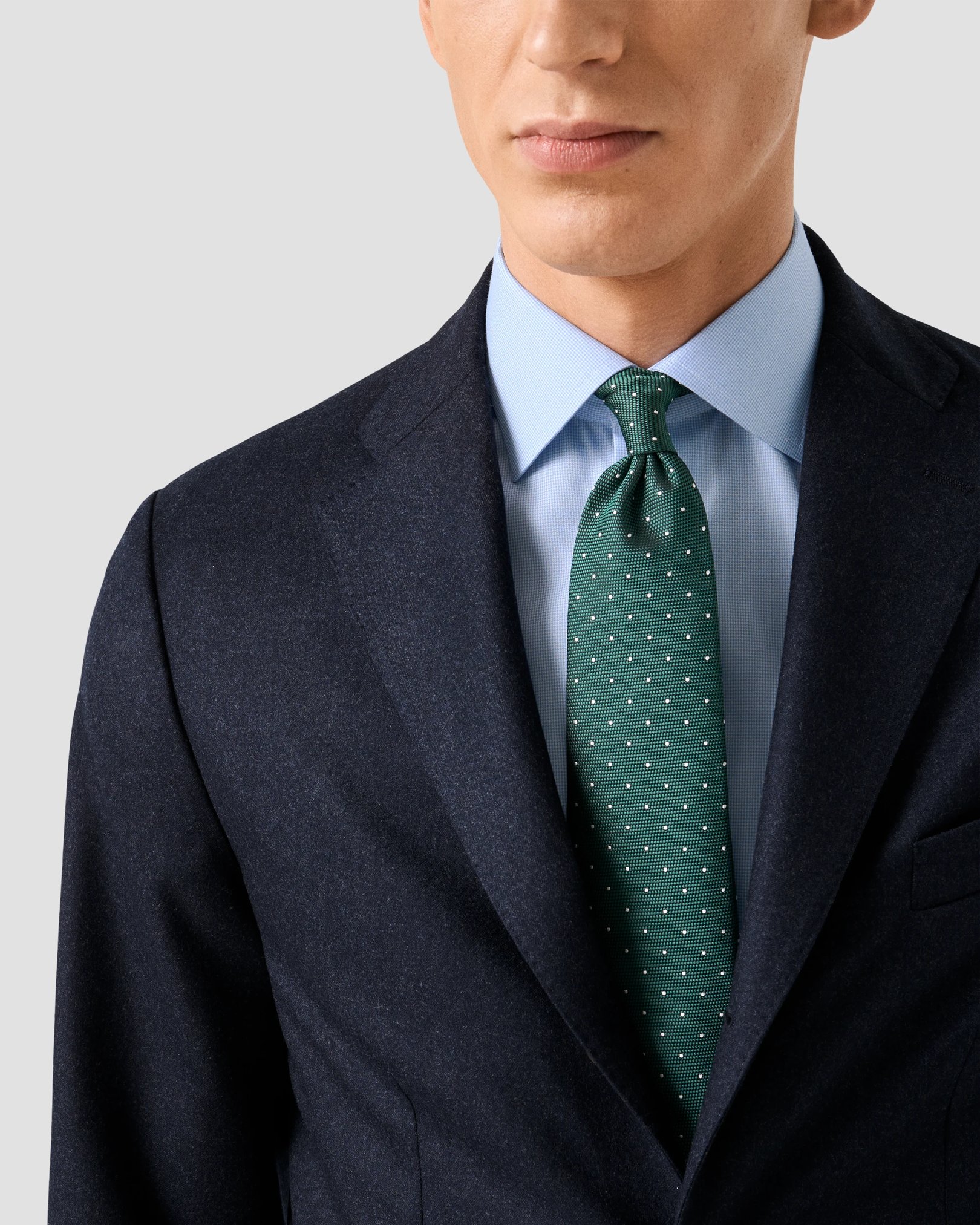 Eton - Chemise bleu clair à motifs pied-de-poule