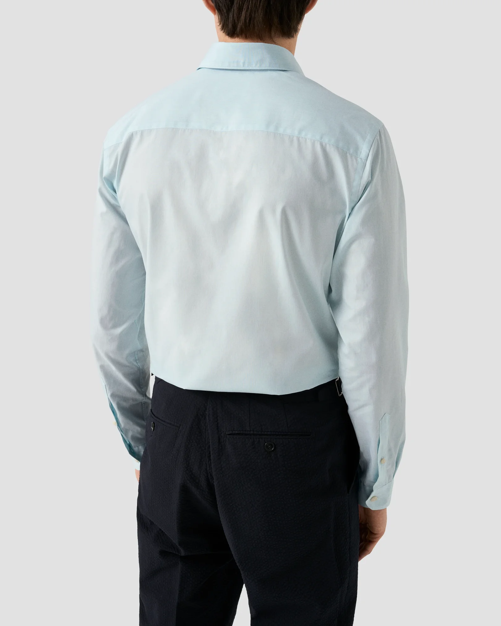 Eton - light green end on end breeze poplin shirt