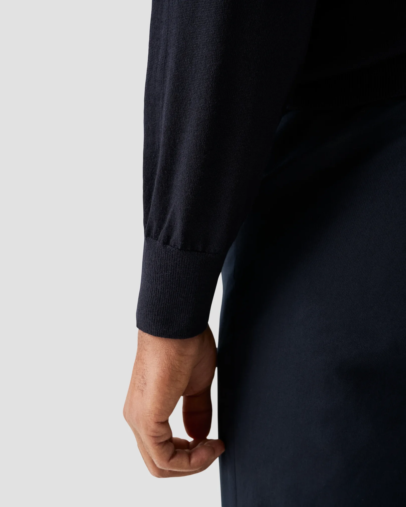 Eton - Fine Knit Half Zip Polo