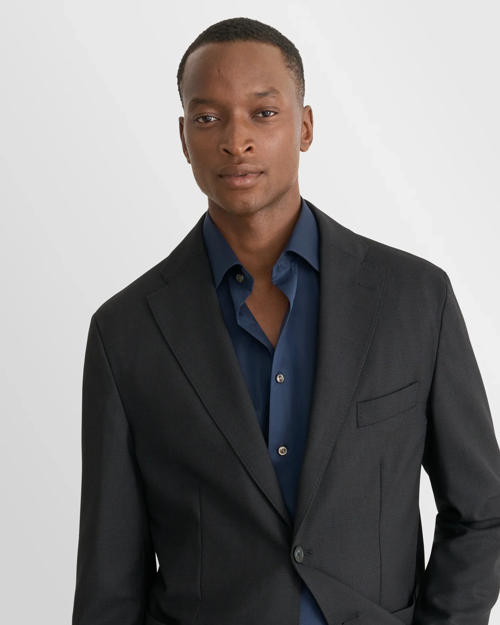 Eton - navy blue twill elevated shirt