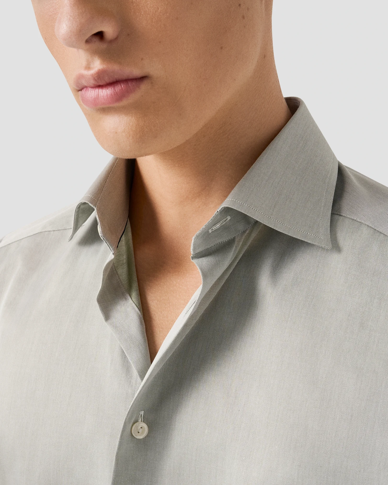 Eton - solid dark green signature twill shirt