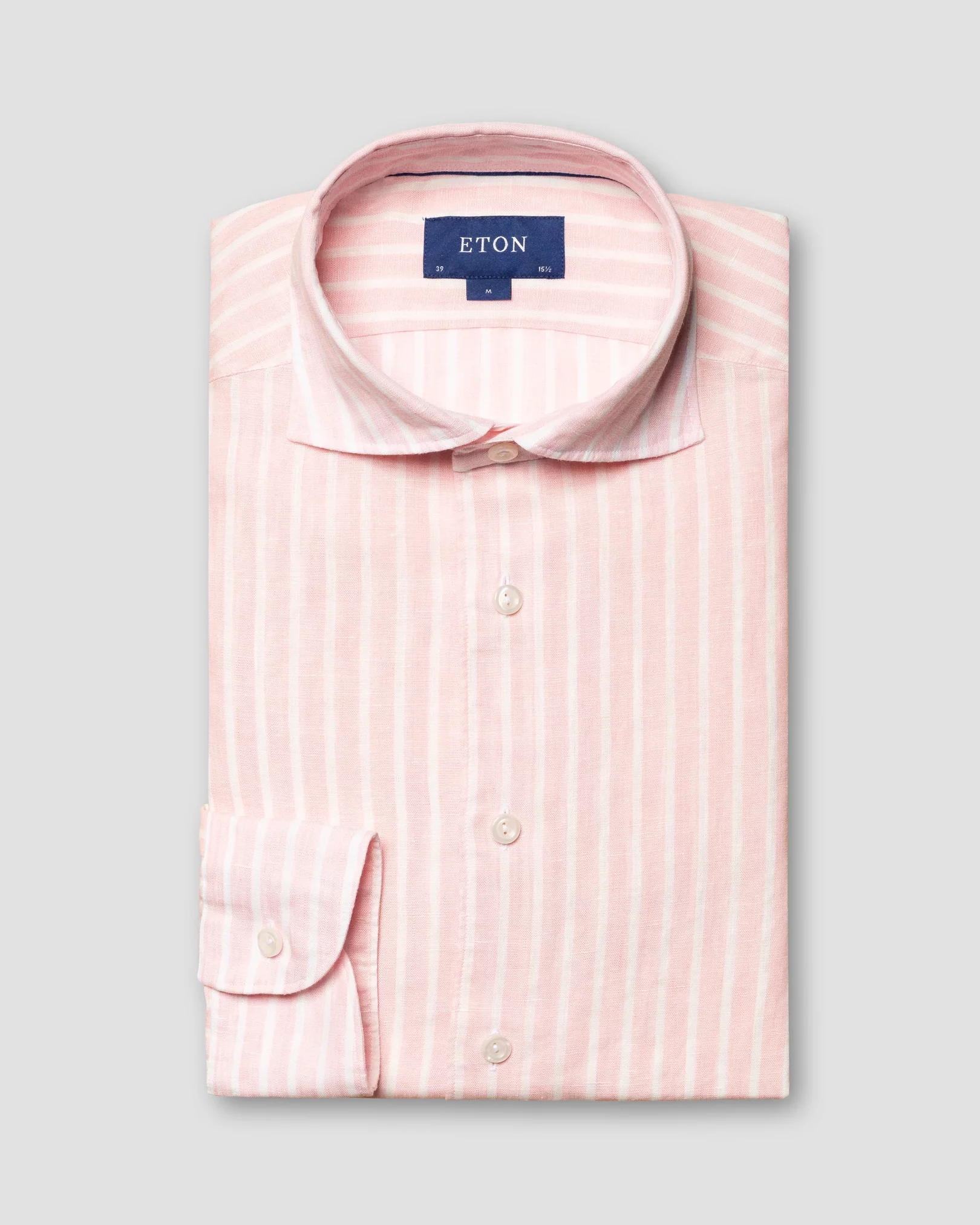 Pink Striped Linen Shirt - Eton