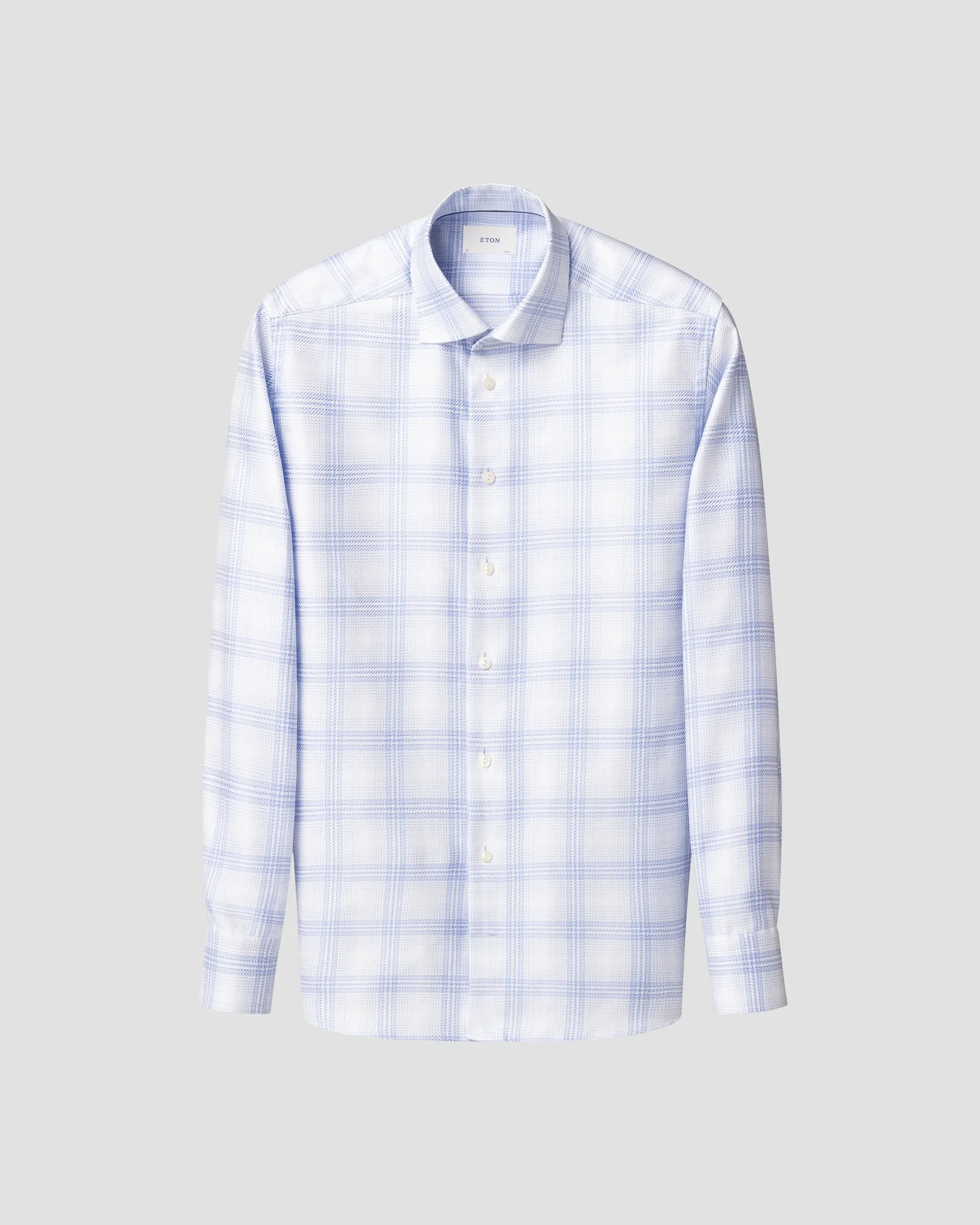 Eton - bold check king twill shirt