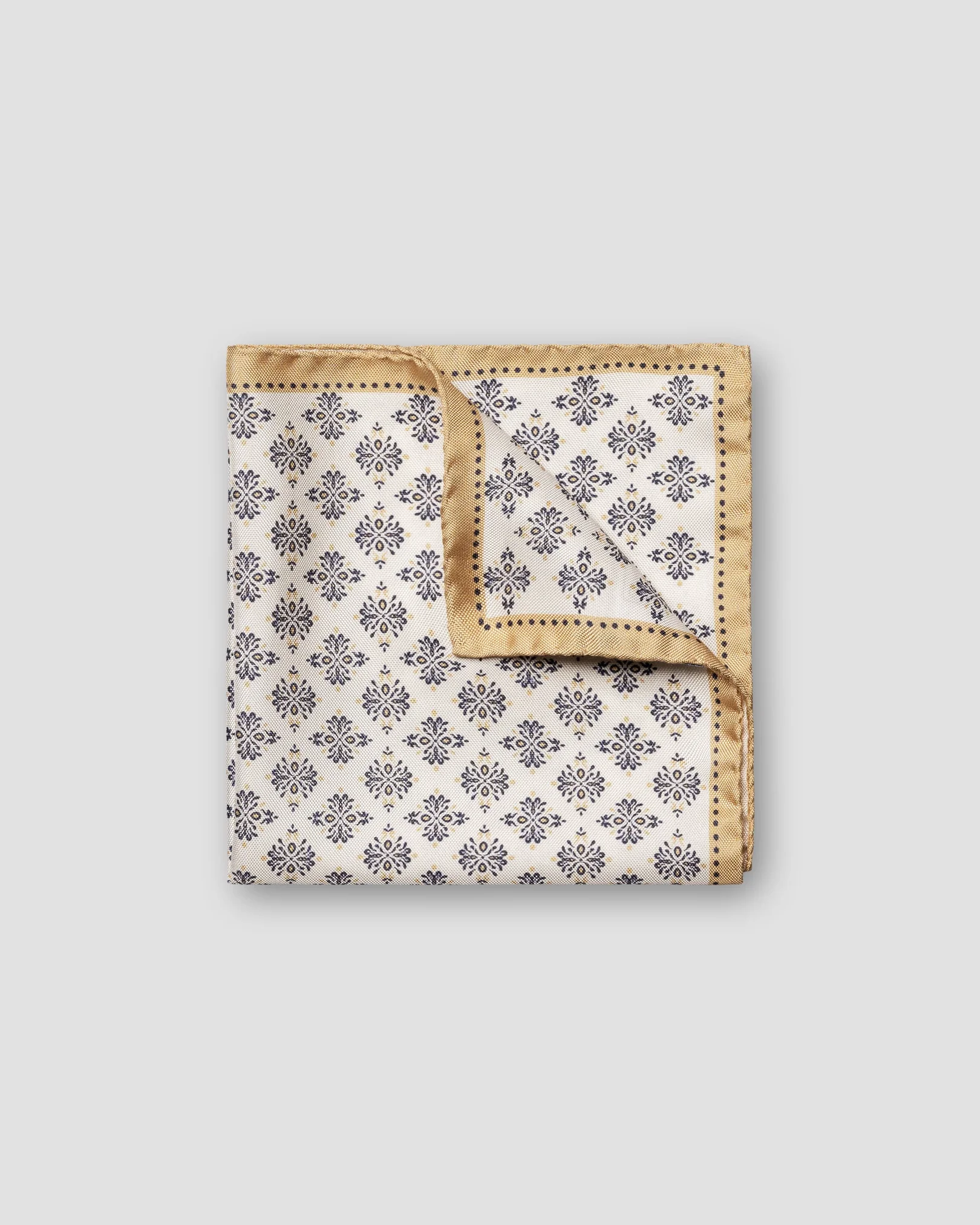 Geometric Print Silk Pocket Square