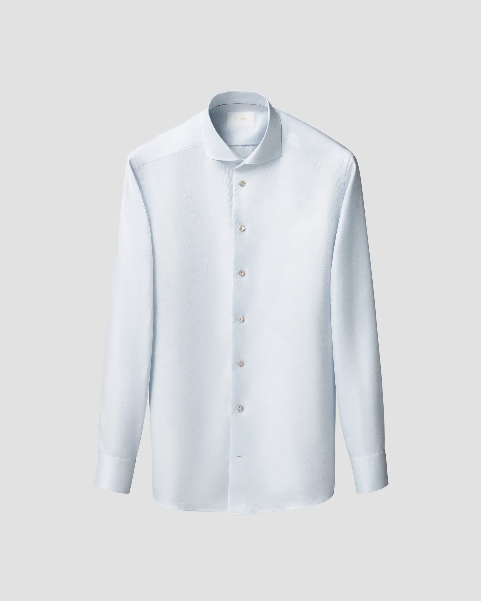 Eton - semi solid cotton linen shirt wide spread 261