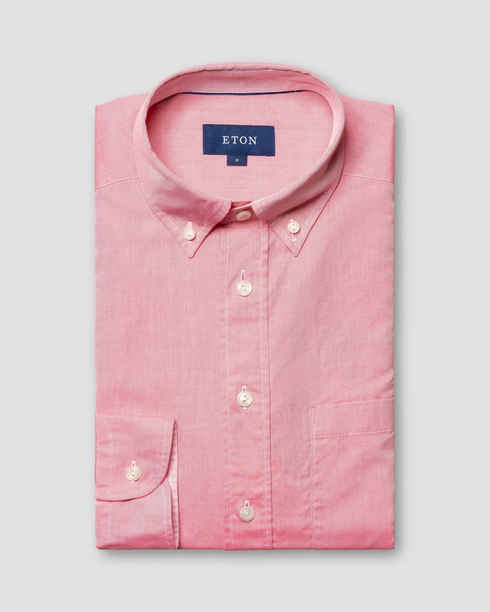 Eton - pink oxford button down rounded single slim fit