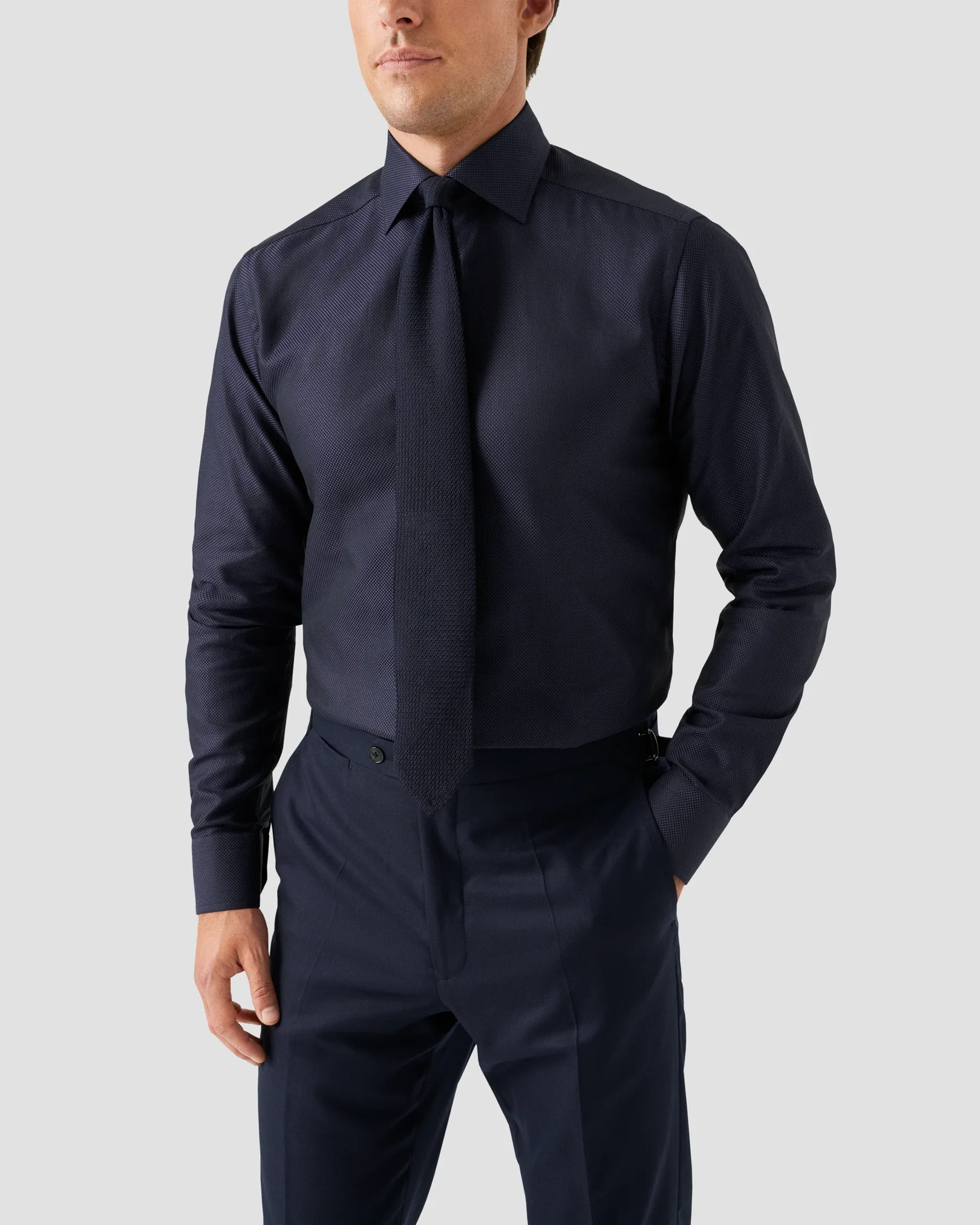 Eton - navy blue king twill