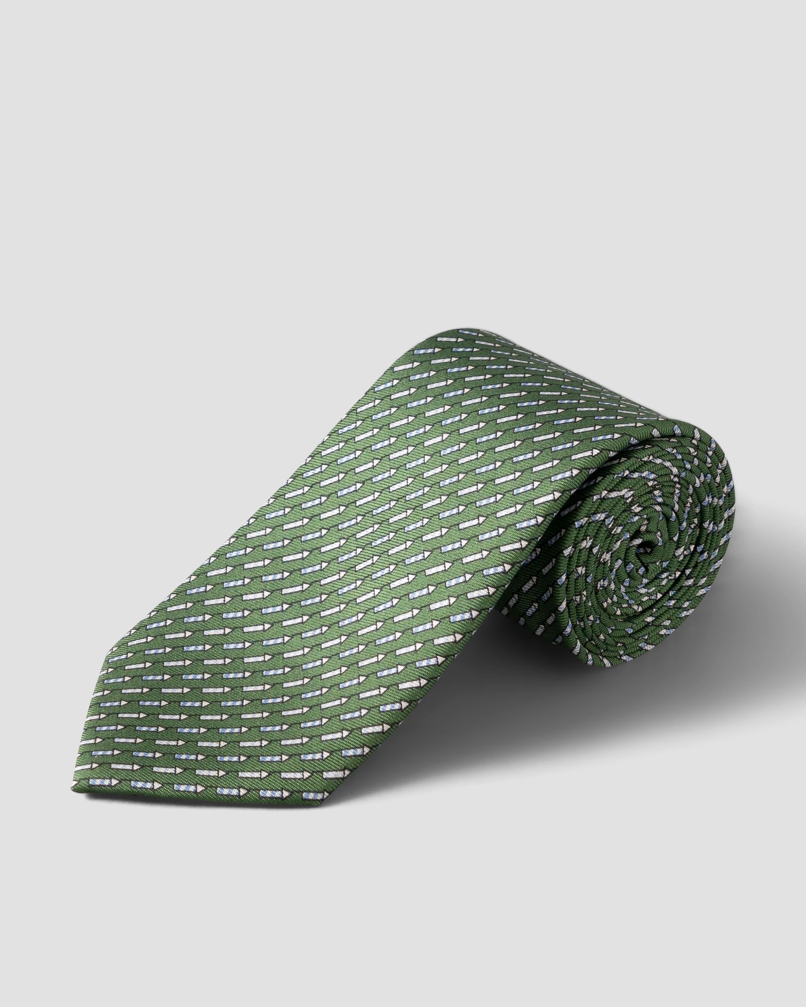 Eton - mid green geometric woven silk tie