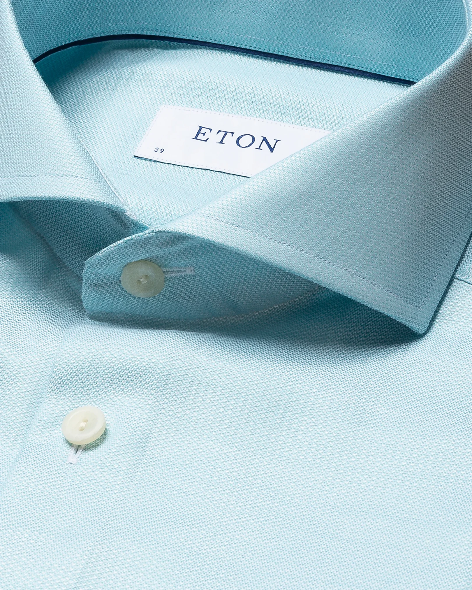 Eton - light green cotton lyocell stretch