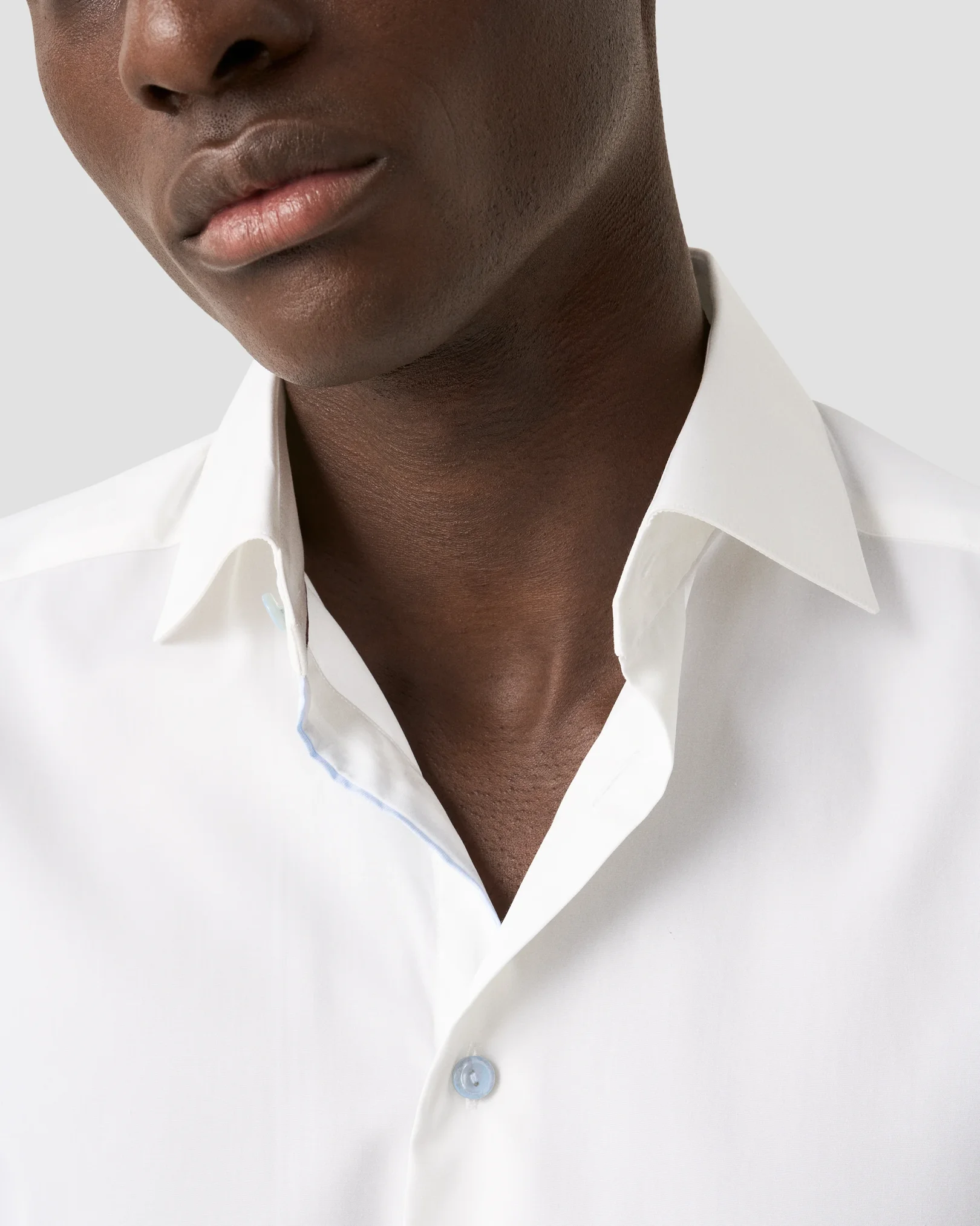 Eton - white solid elevated poplin shirt