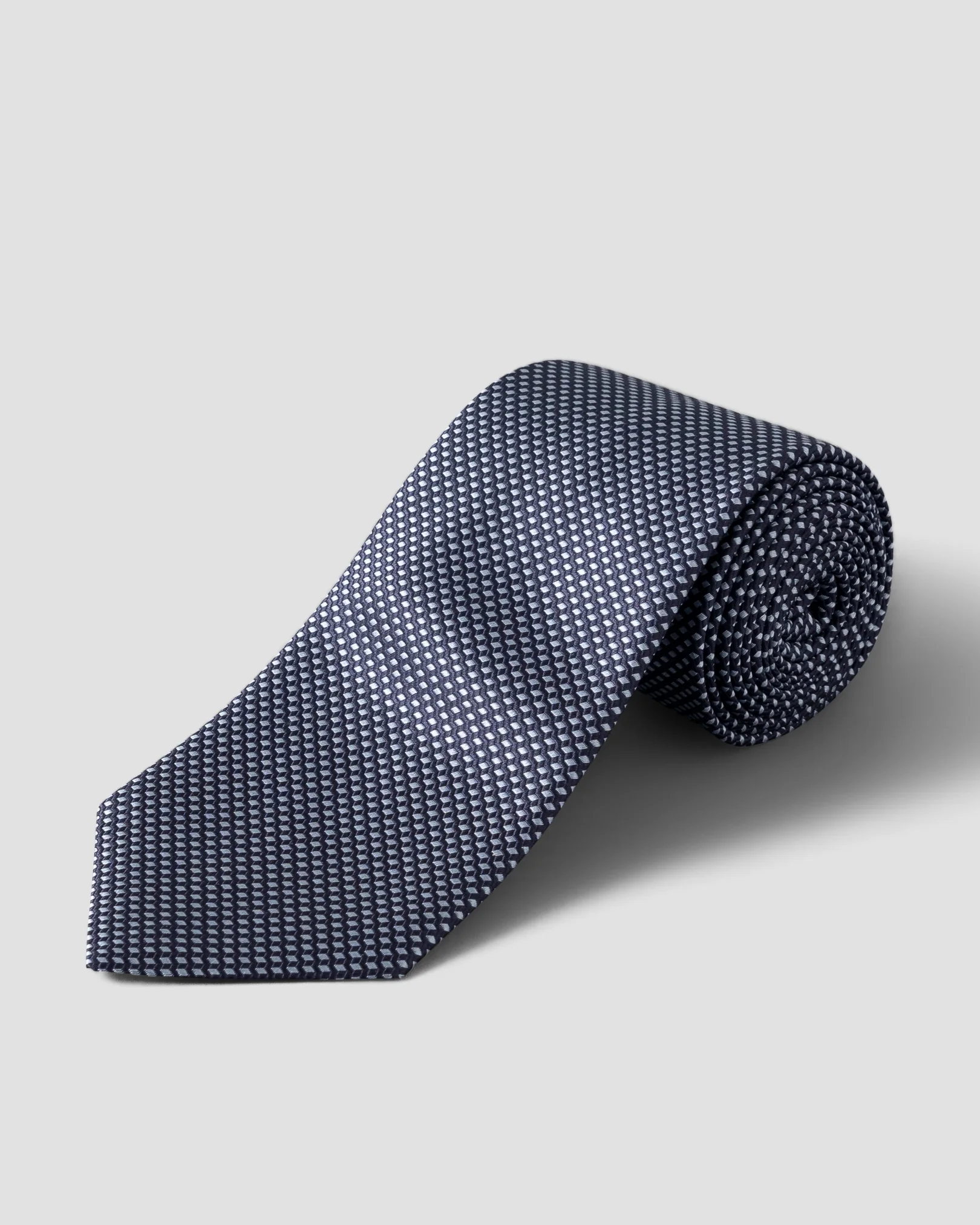 Dark Blue Geometric Woven Tie