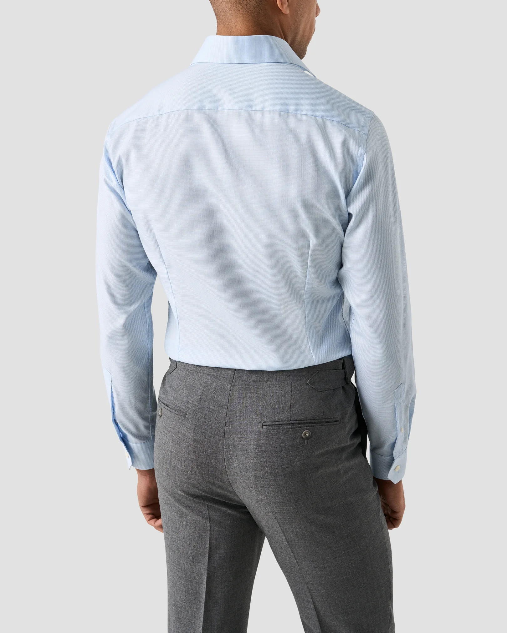 Eton - blue solid signature oxford shirt