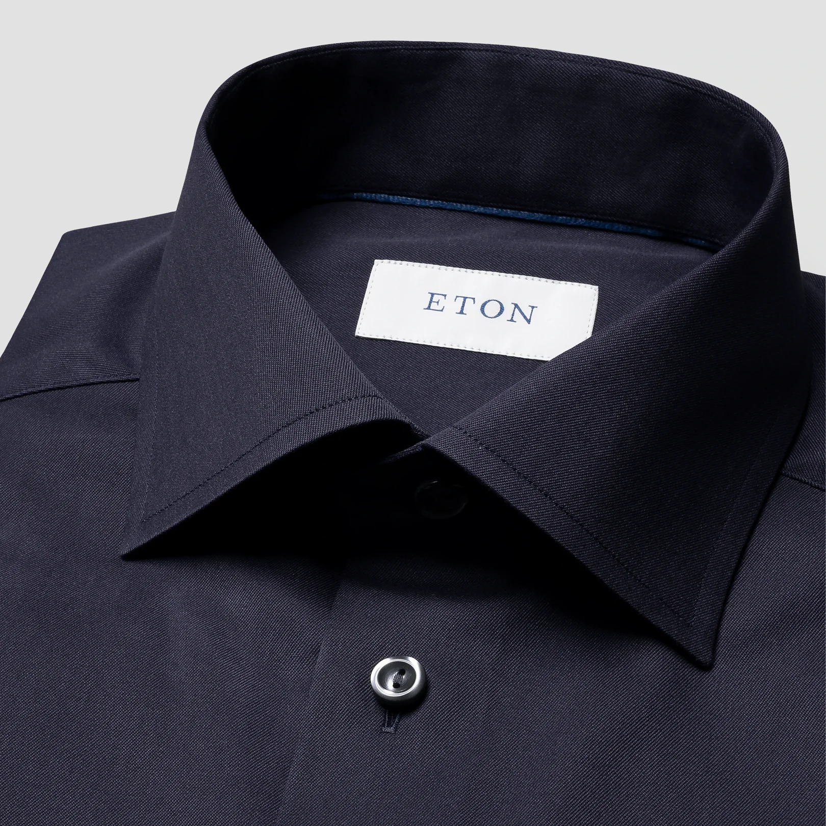 Eton - navy blue solid signature twill shirt