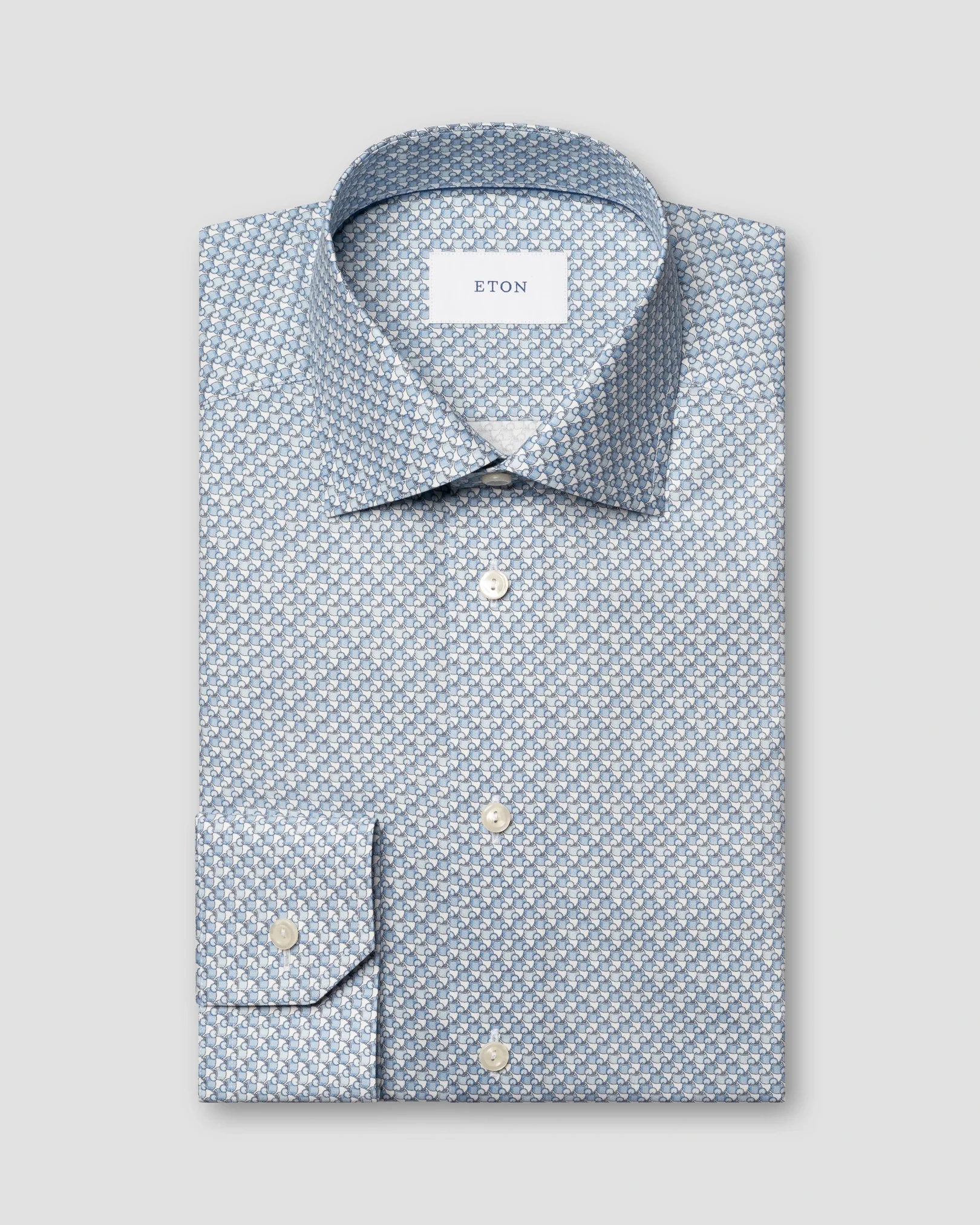 Eton - motif signature twill shirt