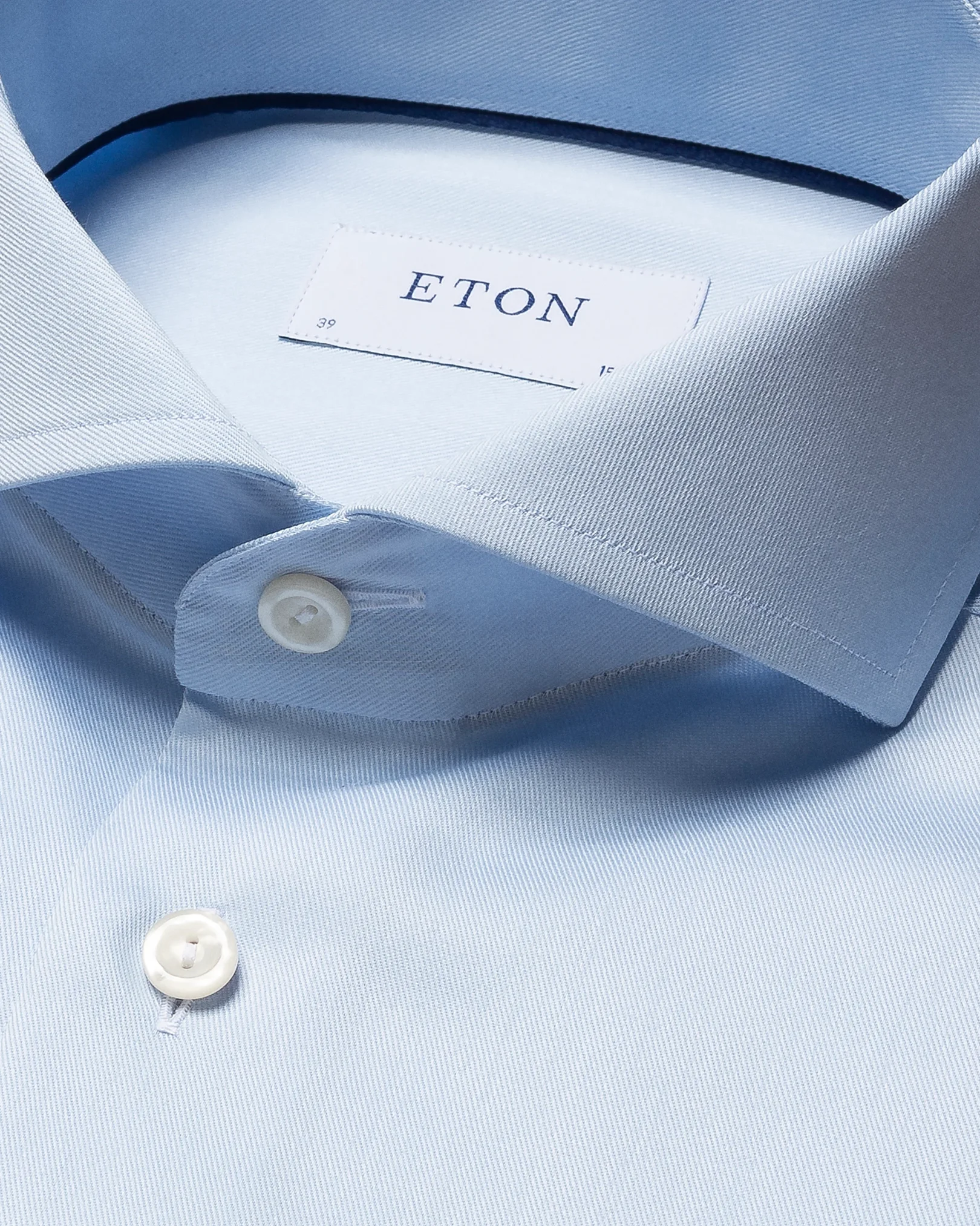 Eton - light blue twill strech shirt